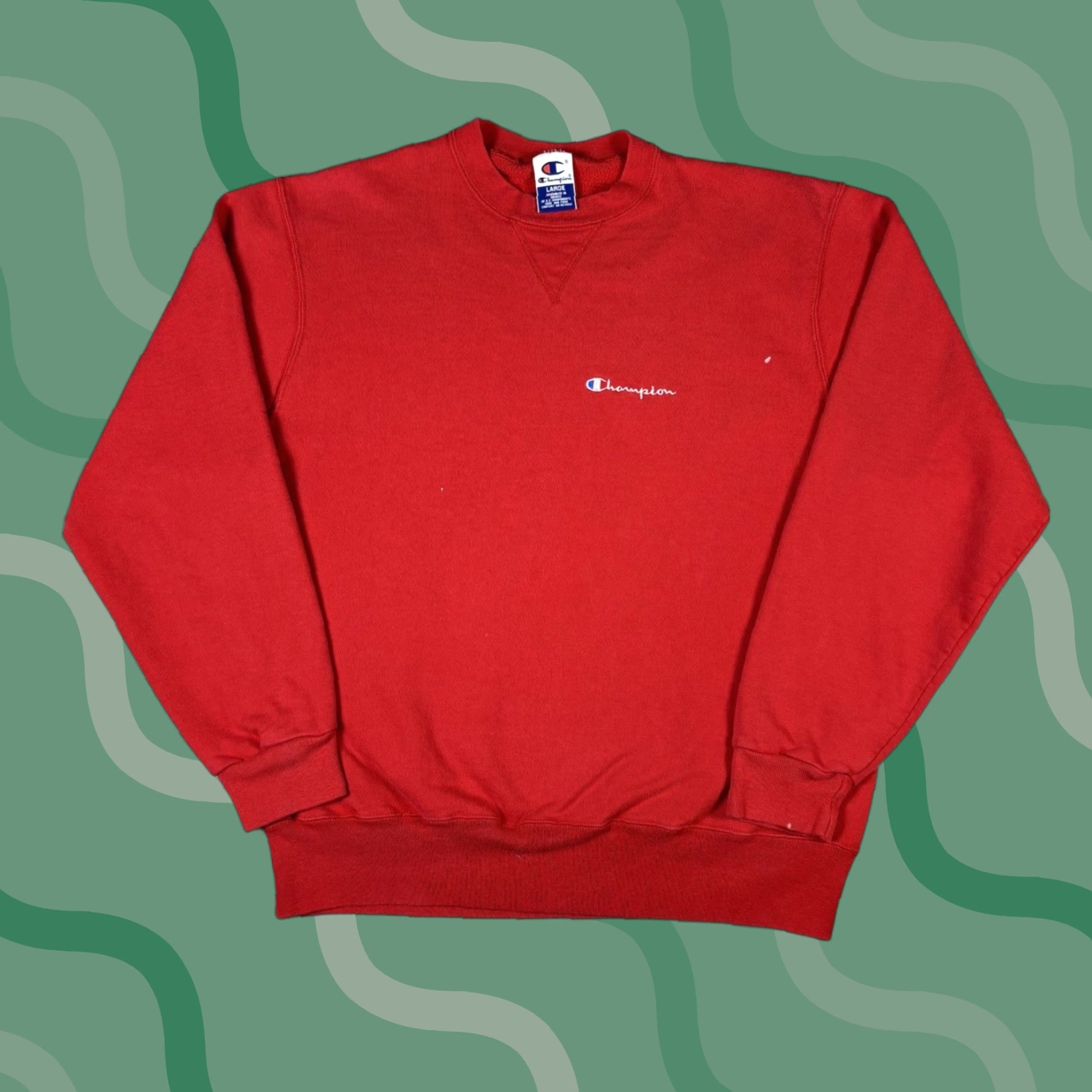 Champion VINTAGE Champion Sweatshirt Red Embroidered Logo Crewneck 90s Adult Large Blue Cotton Fleece Reversible Pullover Regular Size L Mens Gold? Size US L / EU 52-54 / 3 - 1 Thumbnail