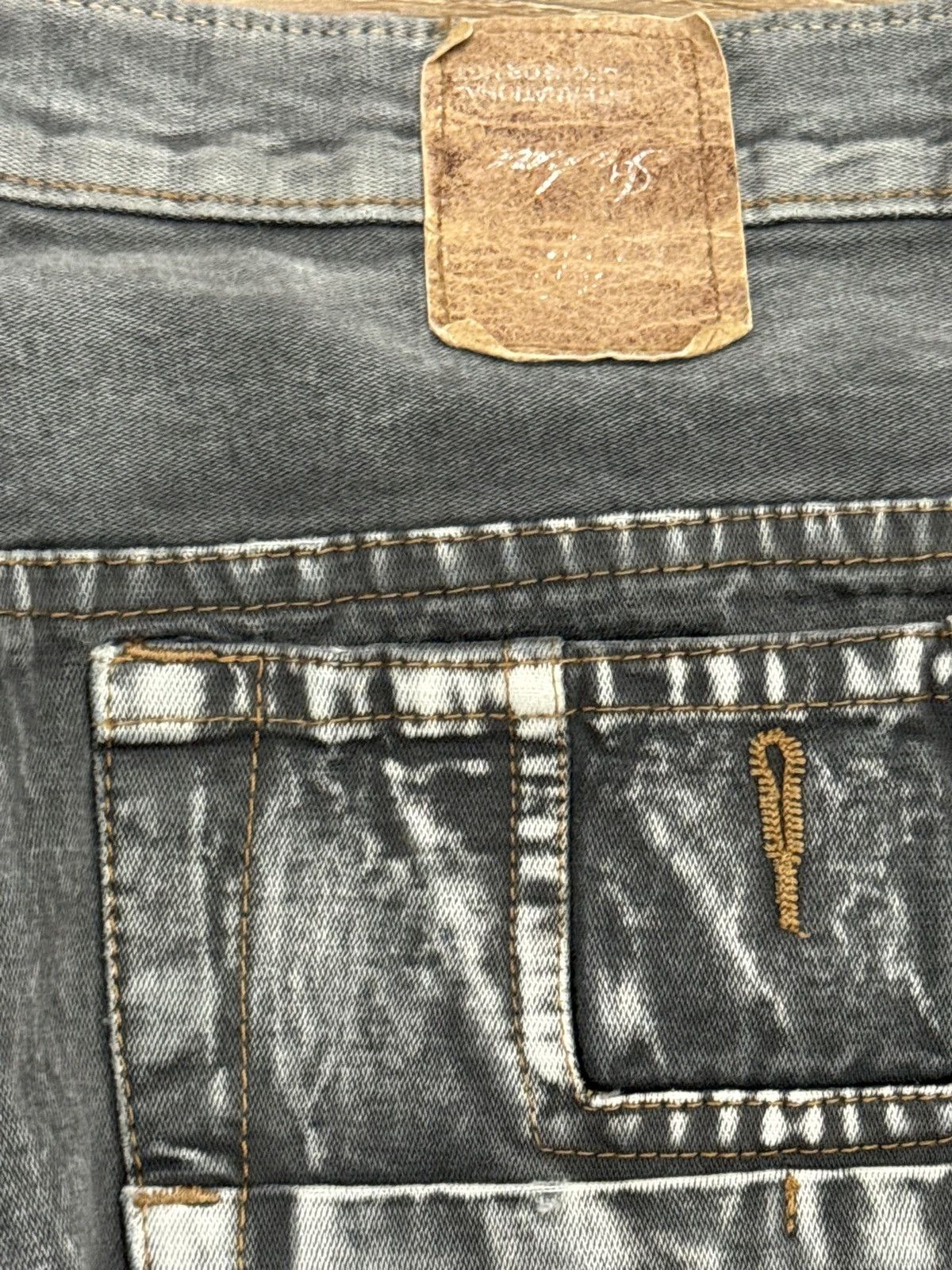 Japanese Brand Baggy Grey Reaper Textured Denim - Wide Leg Streetwear Jeans Size US 34 / EU 50 - 14 Thumbnail