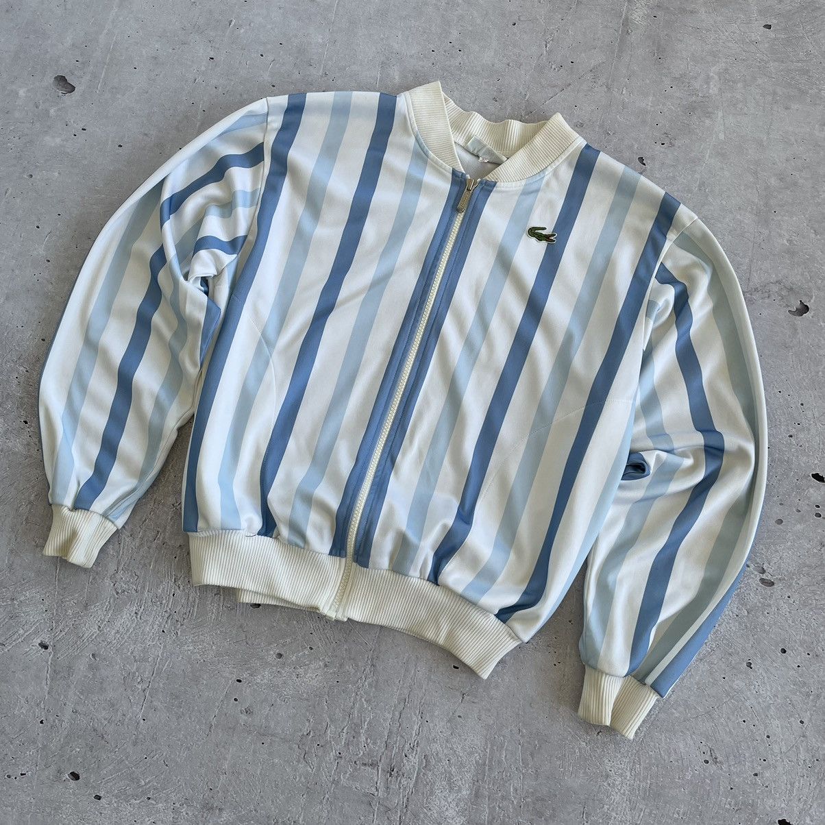 Lacoste × Vintage 🔥rare🔥Vintage Lacoste Chemise Stripe Track Jacket Size US XS / EU 42 / 0 - 3 Thumbnail