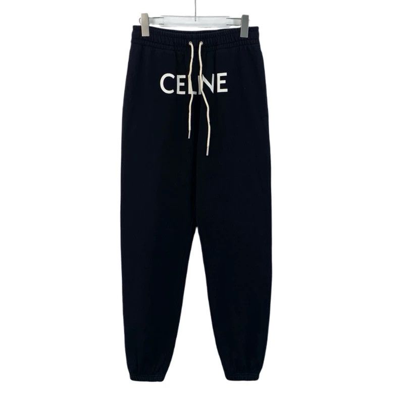 Celine Celine Black Logo Cotton Sweatpants Size US 38 / EU 54 - 1 Thumbnail