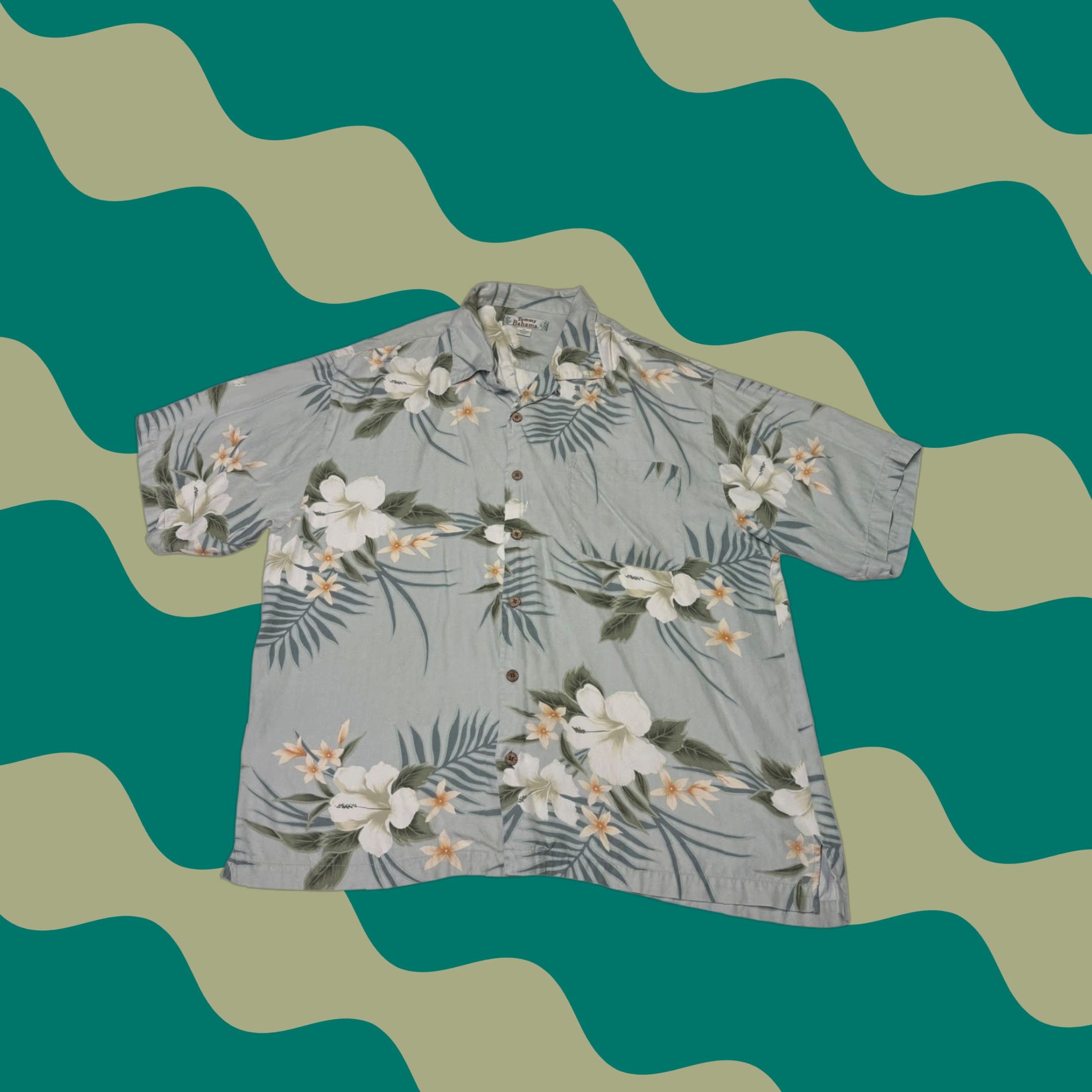 Tommy Bahama Tommy Bahama Silk Aloha Hawaiian Shirt Men XL Floral Tropical Vacation Button-Down Short Sleeve Green Silk Floral Hawaiian 90s? Size US XL / EU 56 / 4 - 1 Thumbnail