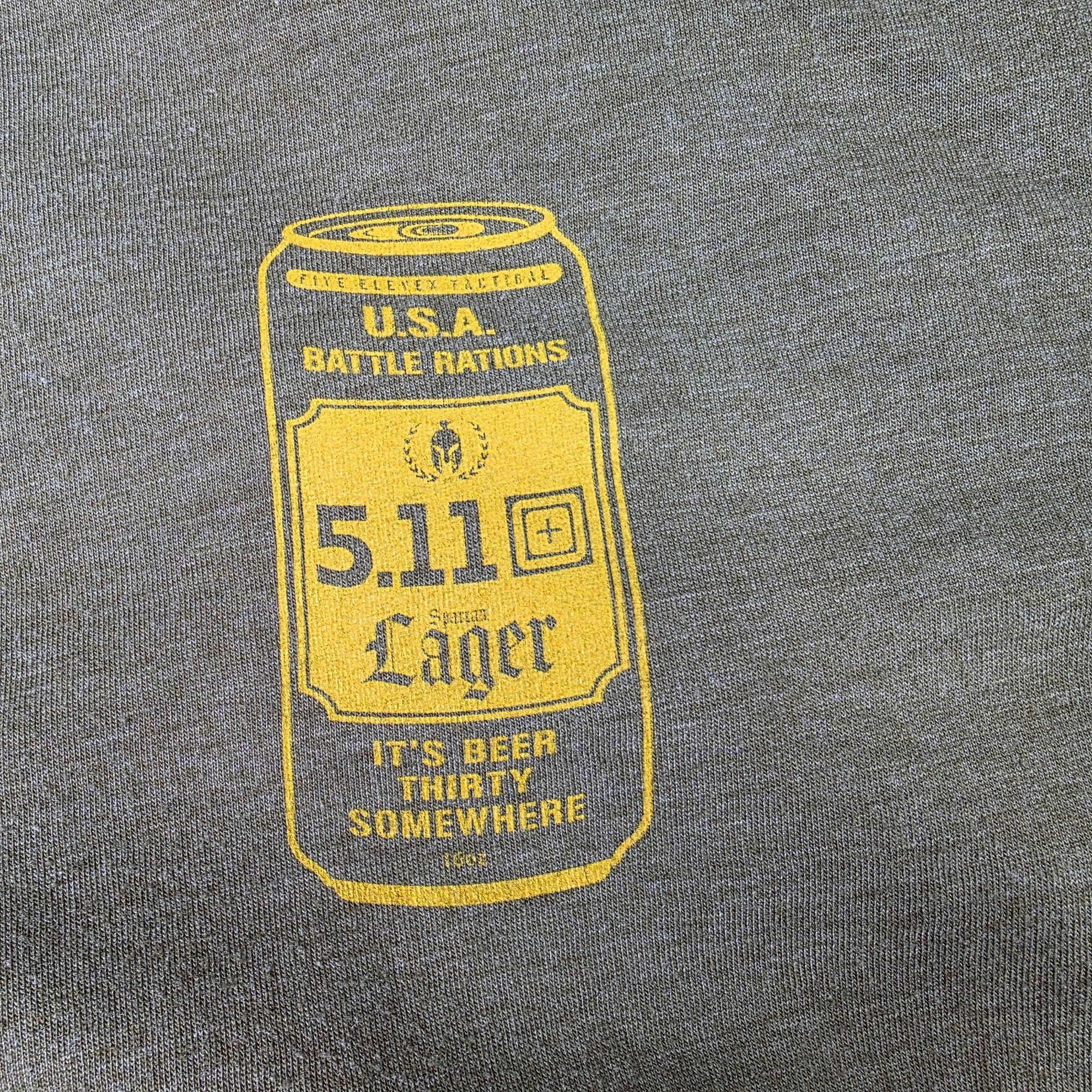 5.11 5.11 Tactical Battle Rations Mens XL Green T Shirt Casual Ou Size US XL / EU 56 / 4 - 5 Thumbnail