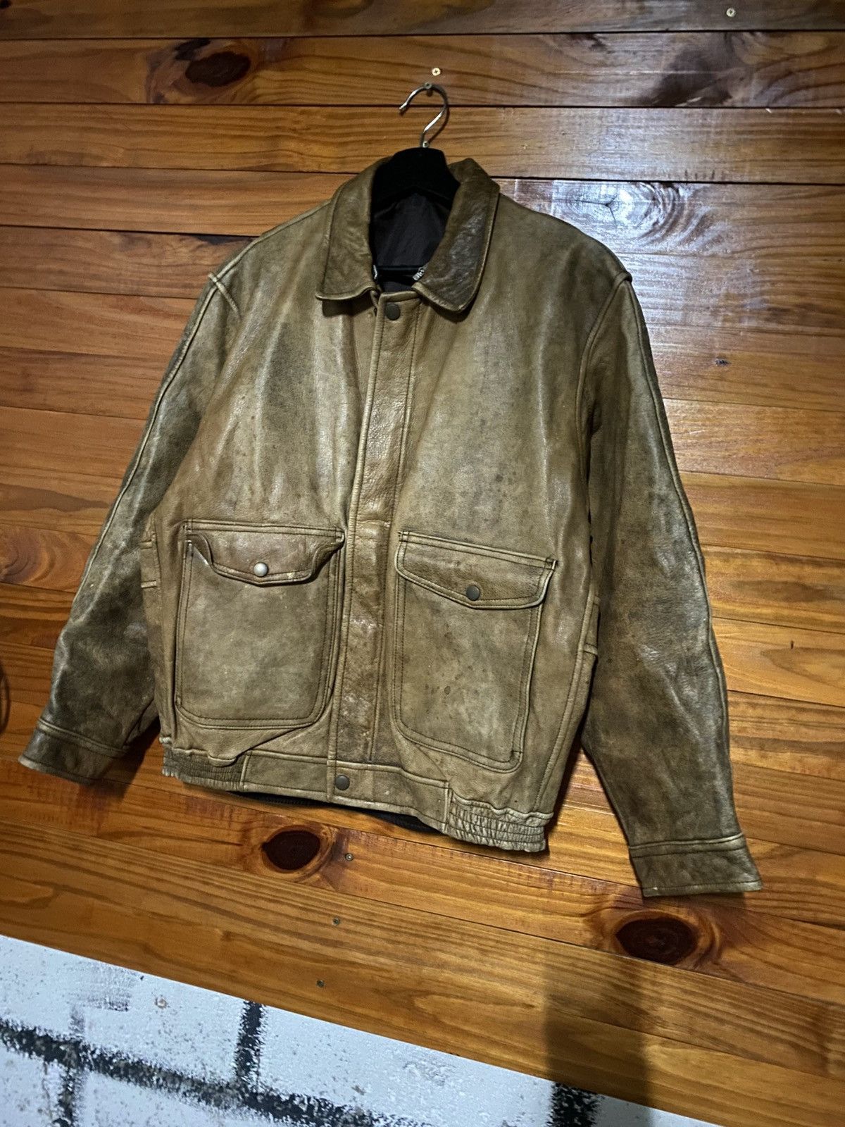 Vintage Vintage Brown Leather Jacket – Classic 1980s Men Outerwear Size US M / EU 48-50 / 2 - 4 Thumbnail