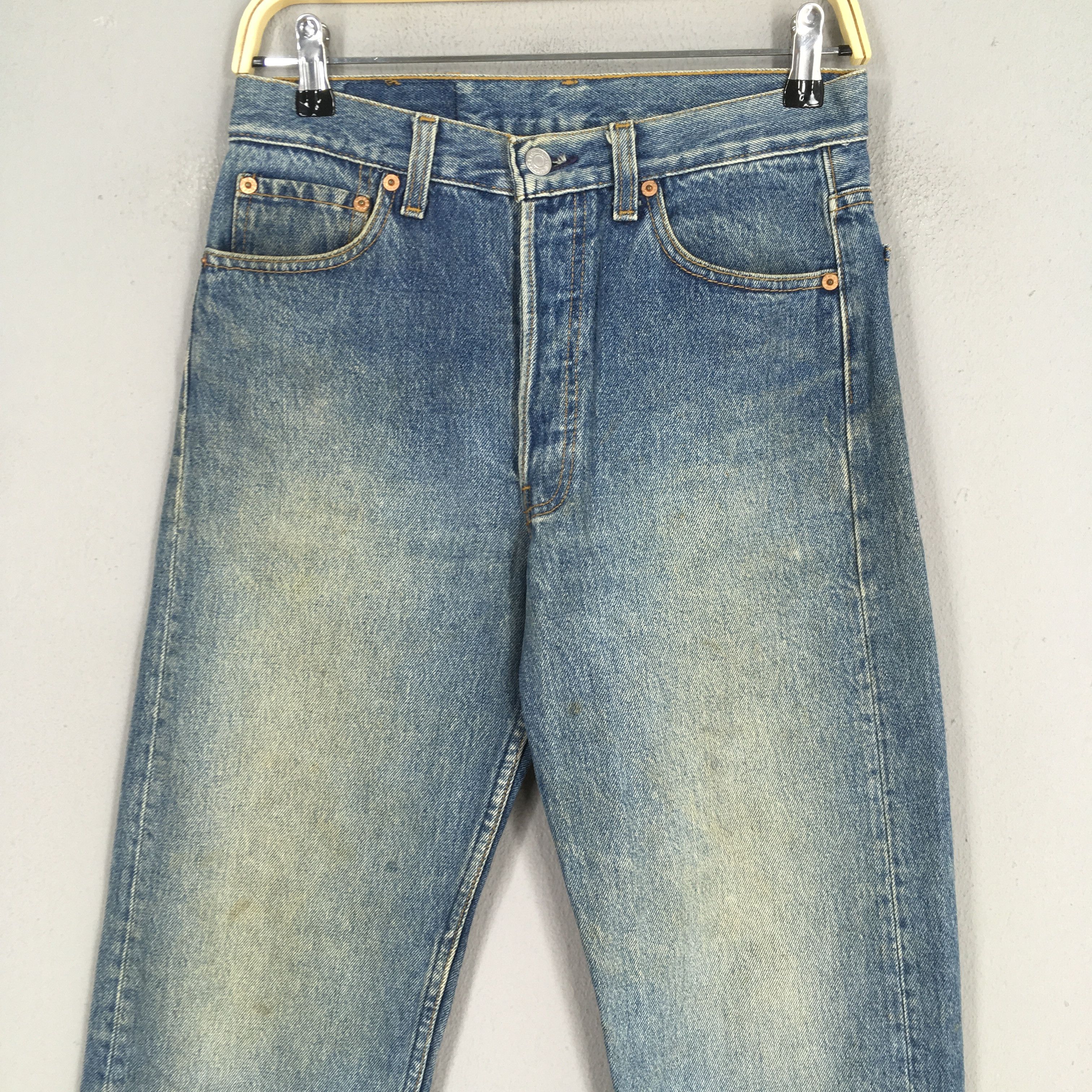 Levi's Size 28x30 Vintage 90s Levi's 501 Straight Leg Jeans S502 Size US 28 / EU 44 - 2 Thumbnail