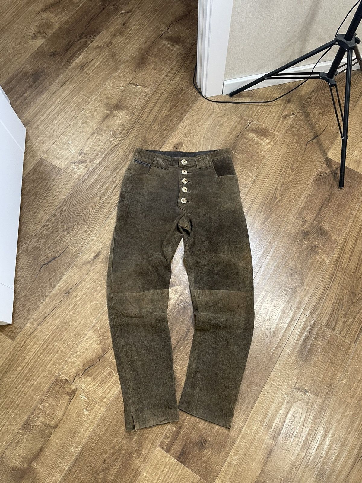 Vintage 90’s Y2K Style Brown Classic Genuine Leather Pants