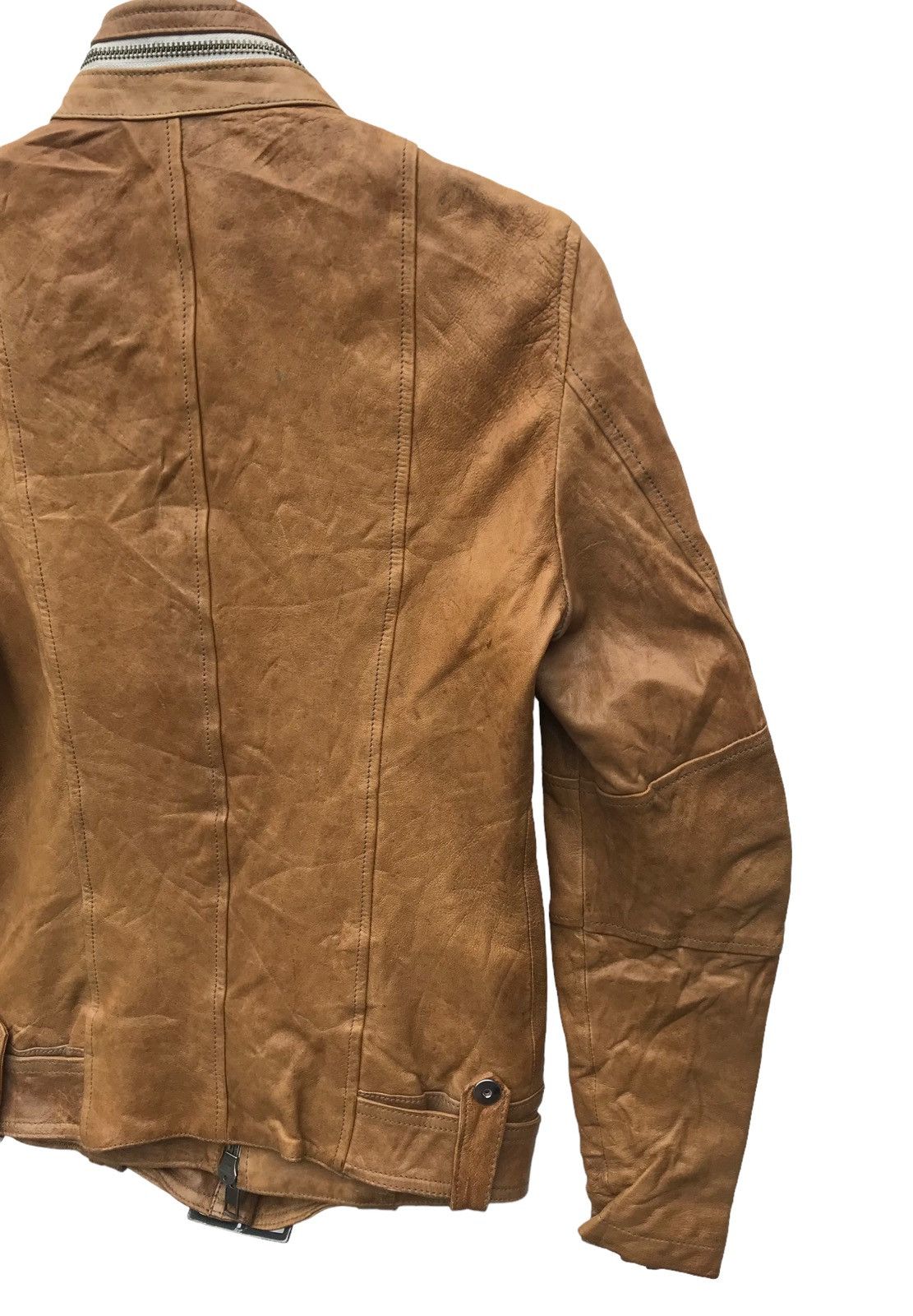 Leather Abx Biker Cafe Racer Leather Jacket Streetwear Jacket Size US S / EU 44-46 / 1 - 9 Thumbnail