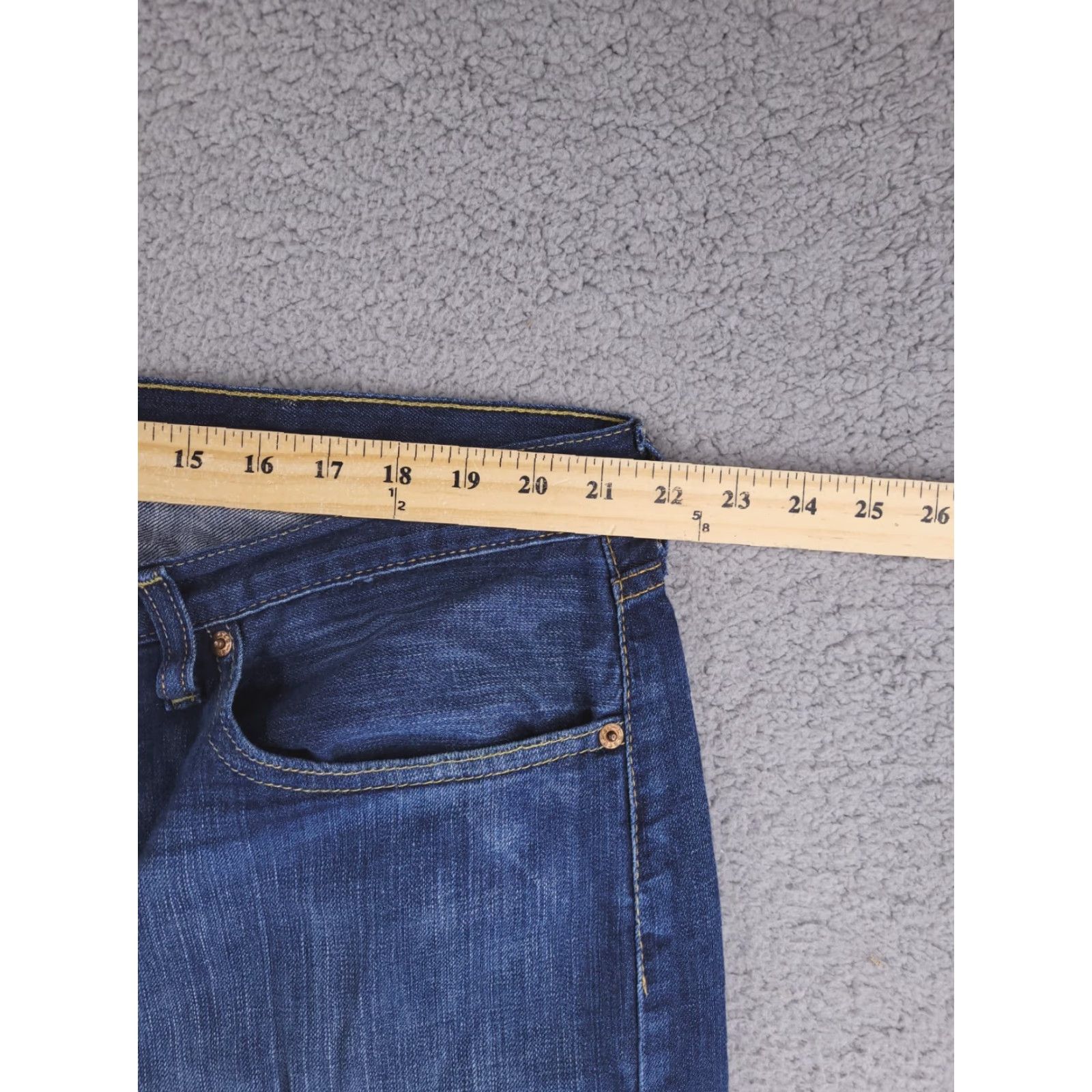 Levi's Levi's Jeans Mens 42x31 Blue 505 Dark Wash Straight Jeans Mens 42 Blue Size US 42 / EU 58 - 6 Thumbnail