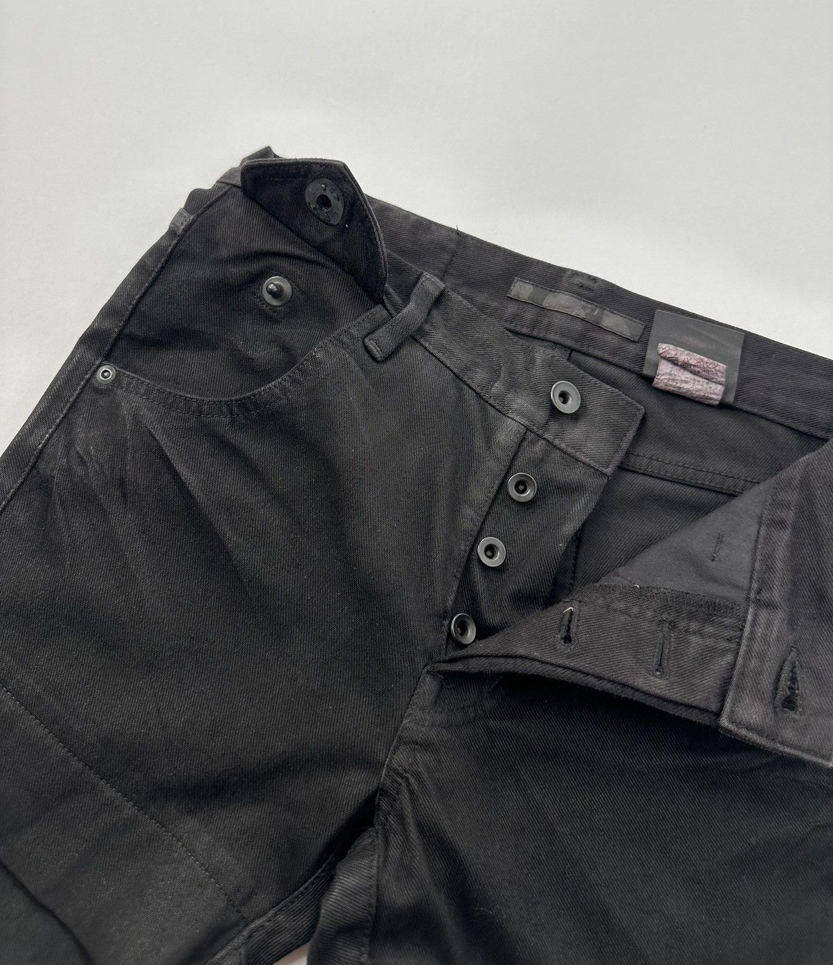 Julius Julius S/S11 Chaos Ontological Anarchism Knit Denim Waxed Size US 31 - 7 Thumbnail
