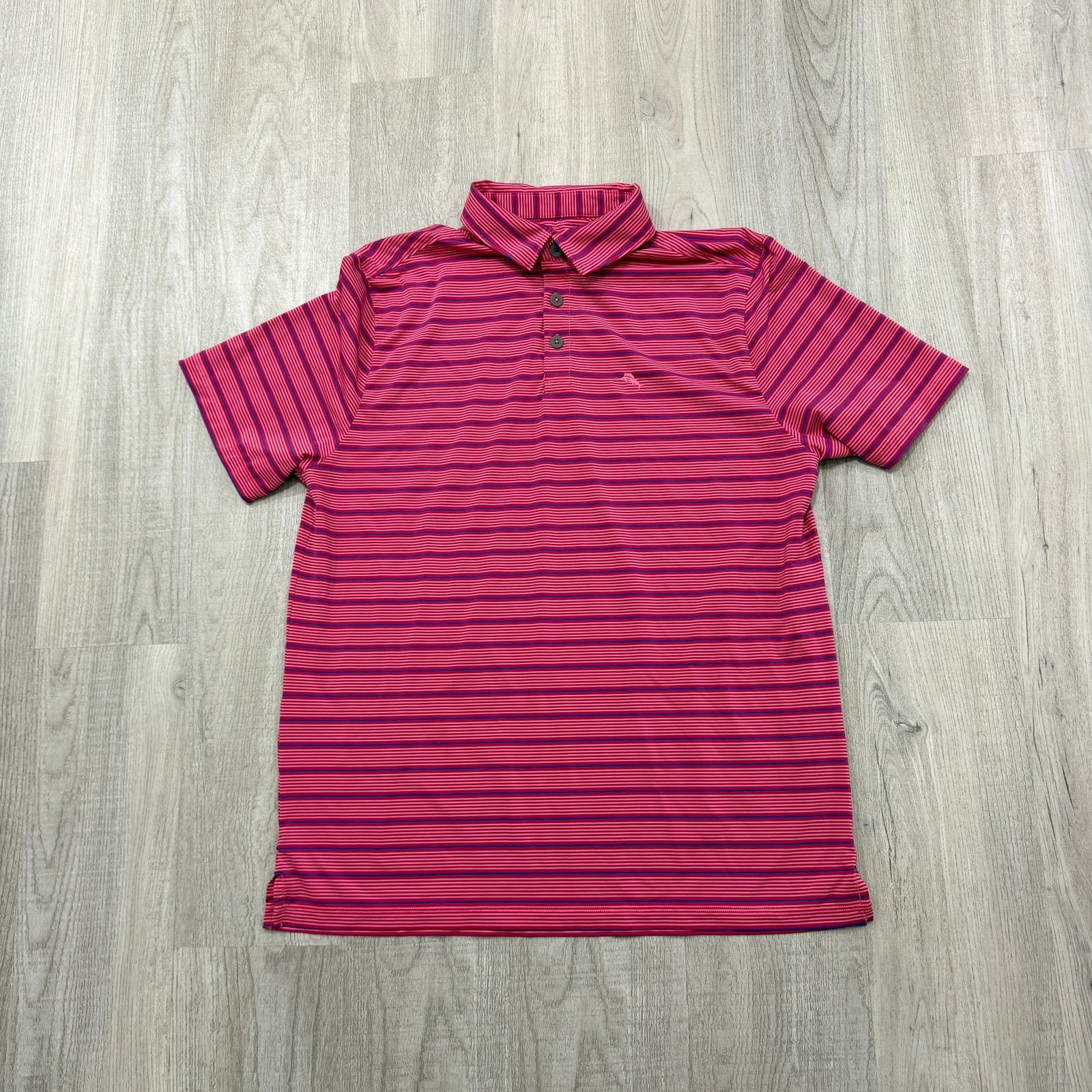 Tommy Bahama Tommy Bahama Island Zone Polo Shirt Men's Small Pink Striped Size US S / EU 44-46 / 1 - 1 Thumbnail