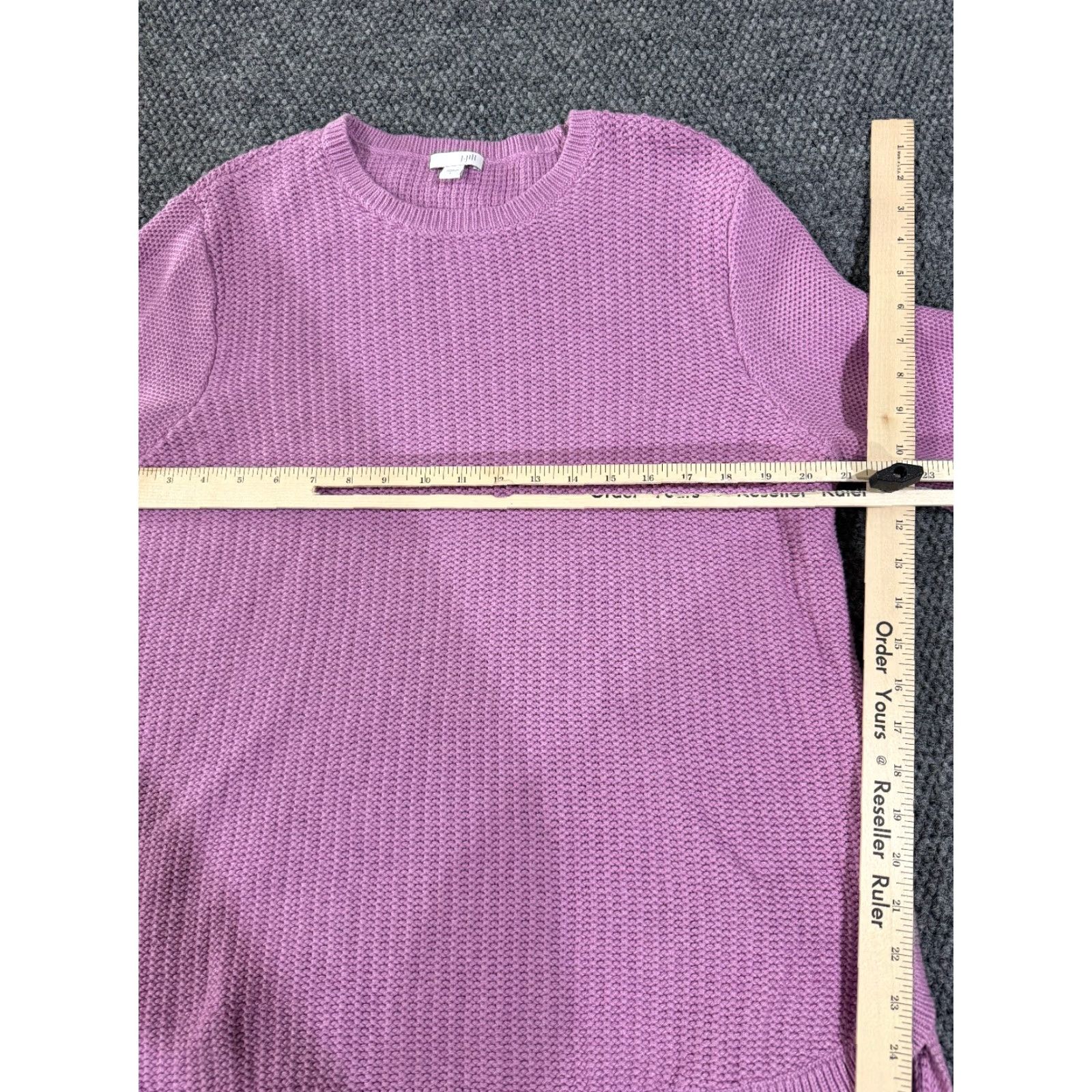 J. Jill J. Jill Sweater Womens L Purple Knit Crewneck Long Sleeve Cotton Blend Pullover Casual Size L / US 10 / IT 46 - 4 Thumbnail
