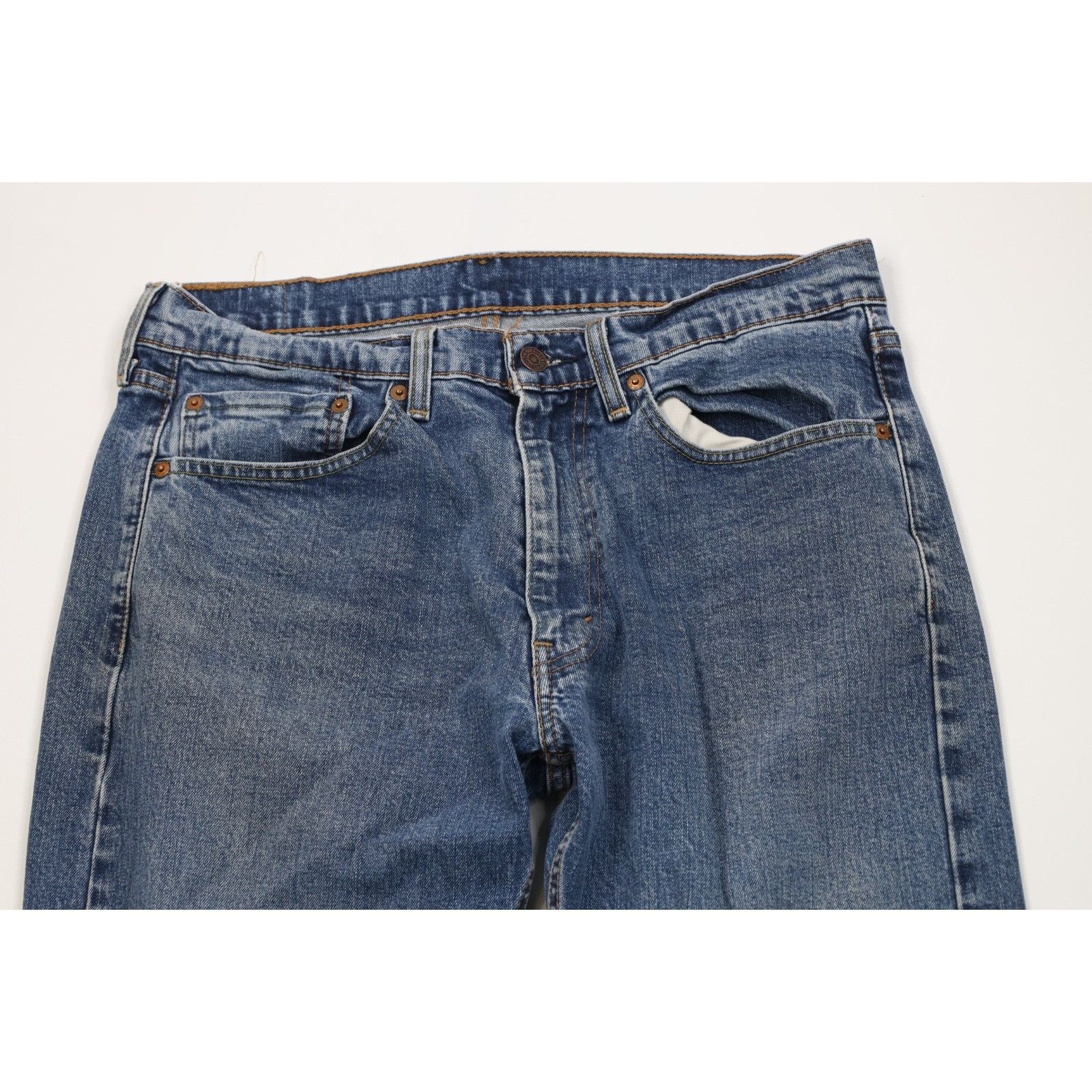Levi's Vintage Y2K Levis 505 Faded Regular Fit Straight Leg Jeans Size US 34 / EU 50 - 2 Thumbnail