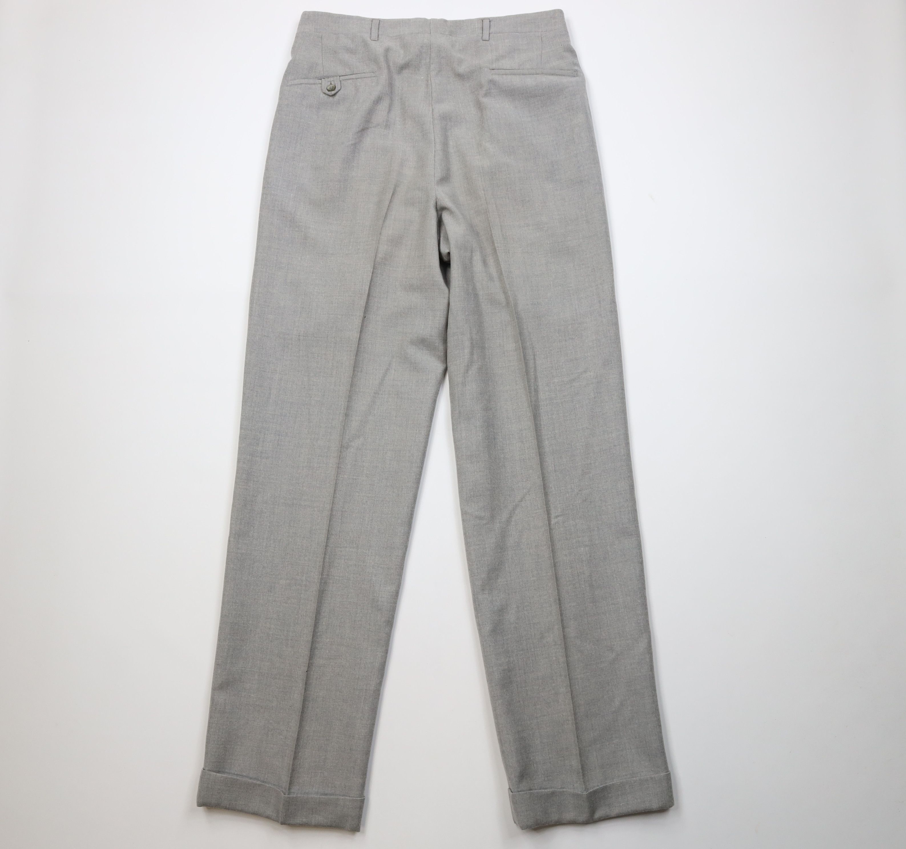 Vintage Vintage 50s Hollywood Regency Wool Chino Pants Gray USA Size US 34 / EU 50 - 10 Thumbnail
