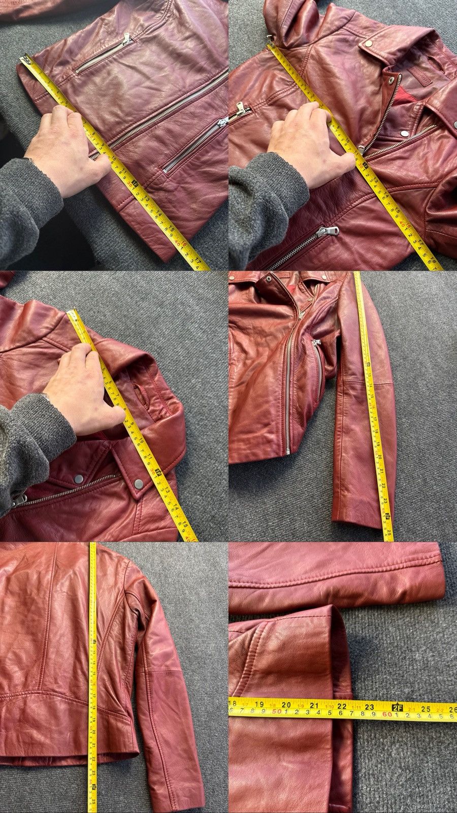 Genuine Leather Avant Garde 00s Red Leather Biker Moto Punk Rock Jacket Size S / US 4 / IT 40 - 18 Thumbnail
