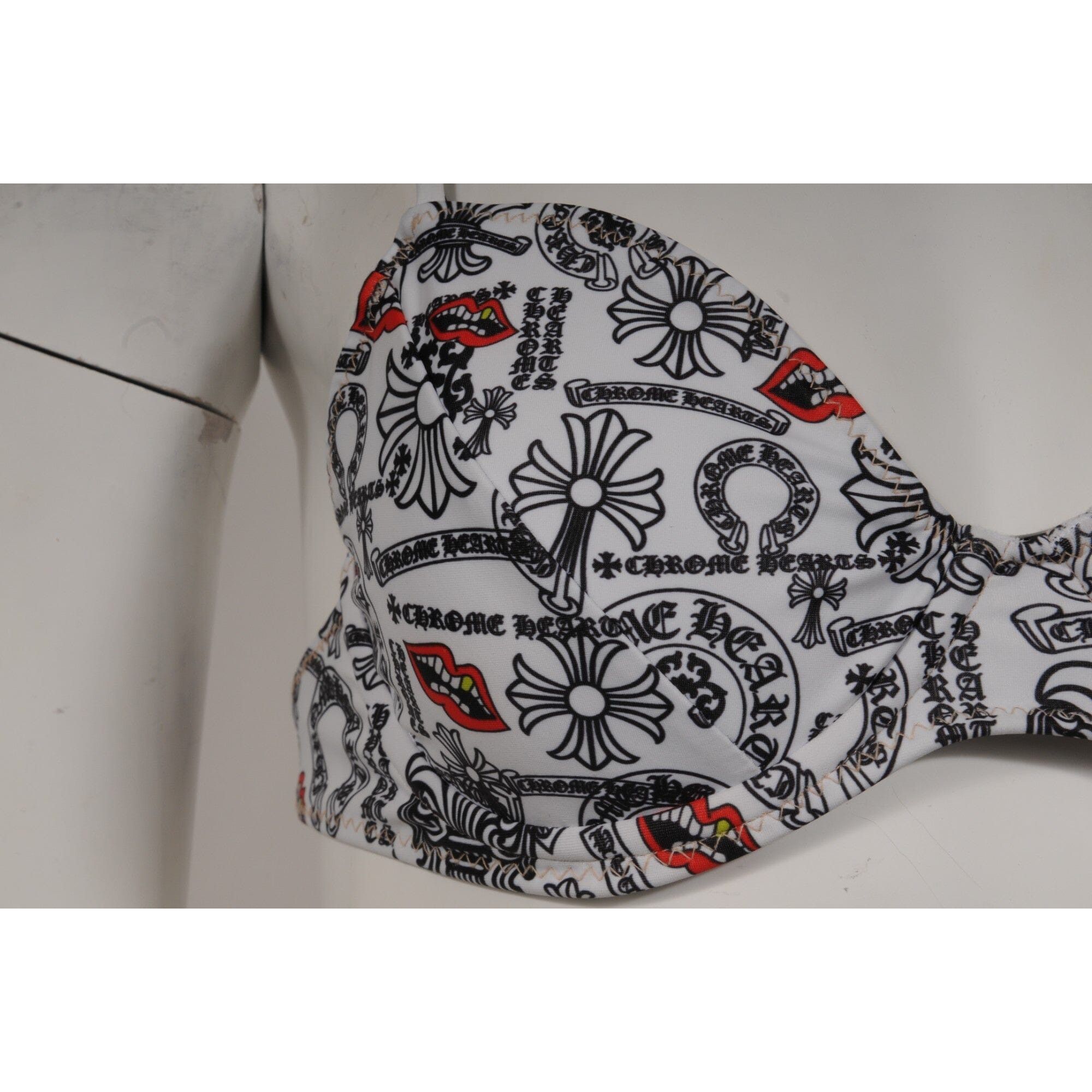 Chrome Hearts Chrome Hearts Dipped in Blue Matty Boy Bikini Top White Blac Size S / US 4 / IT 40 - 3 Thumbnail