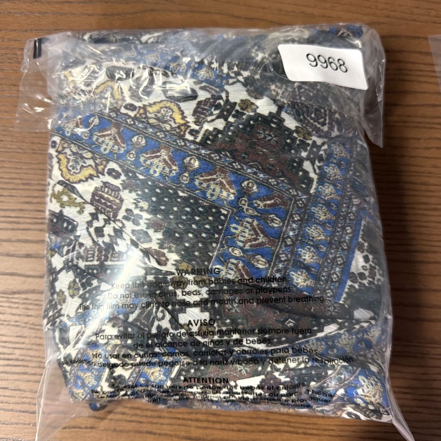 Calvin Klein Calvin Klein Dress Shift 3/4 Sleeve Knee Length Velvet Floral Blue Brown Womens Size 16 Size XXL / US 16-18 / IT 52-54 - 5 Thumbnail