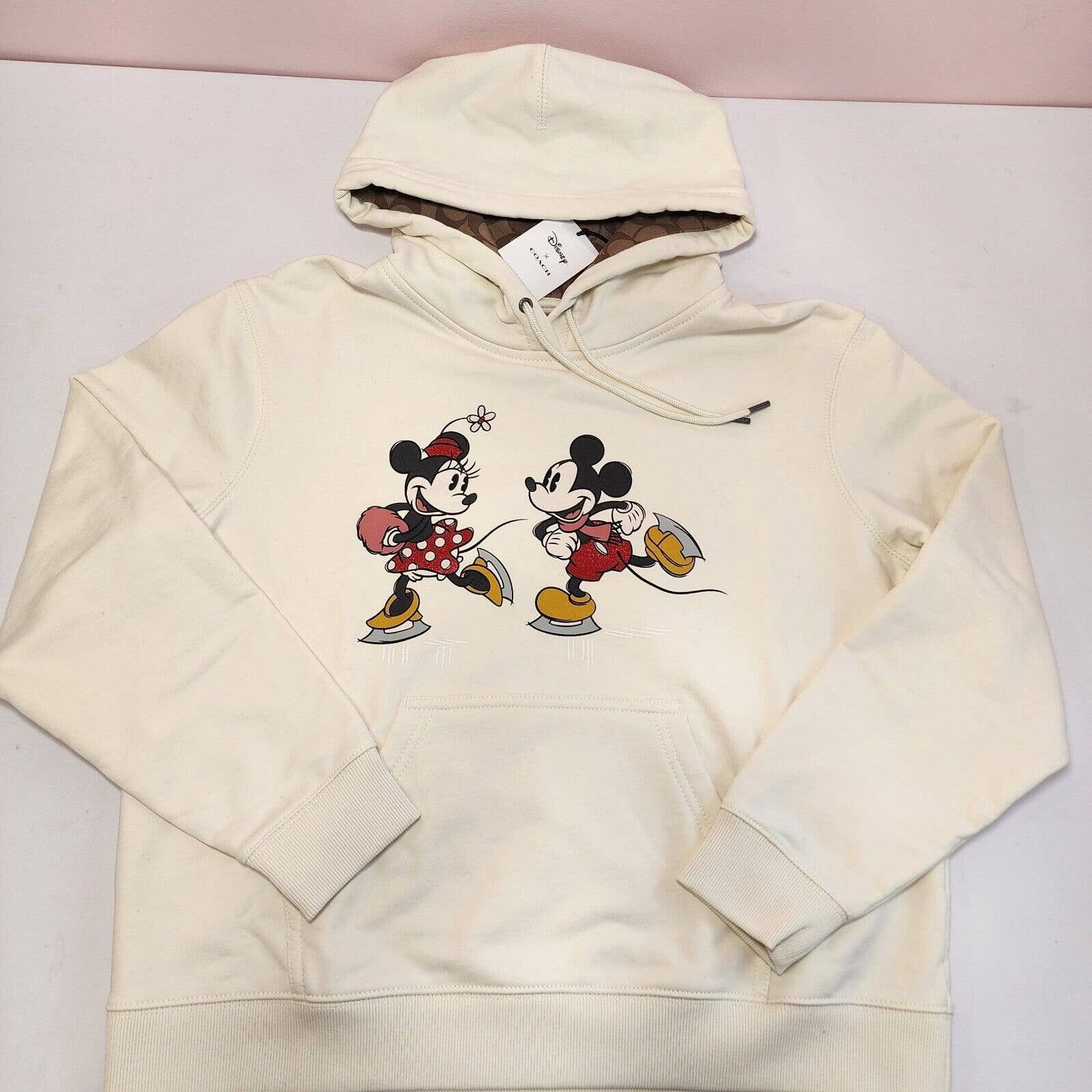 Disney X Coach WOMEN'S Ice Skate Motif Hoodie CL692 S Small