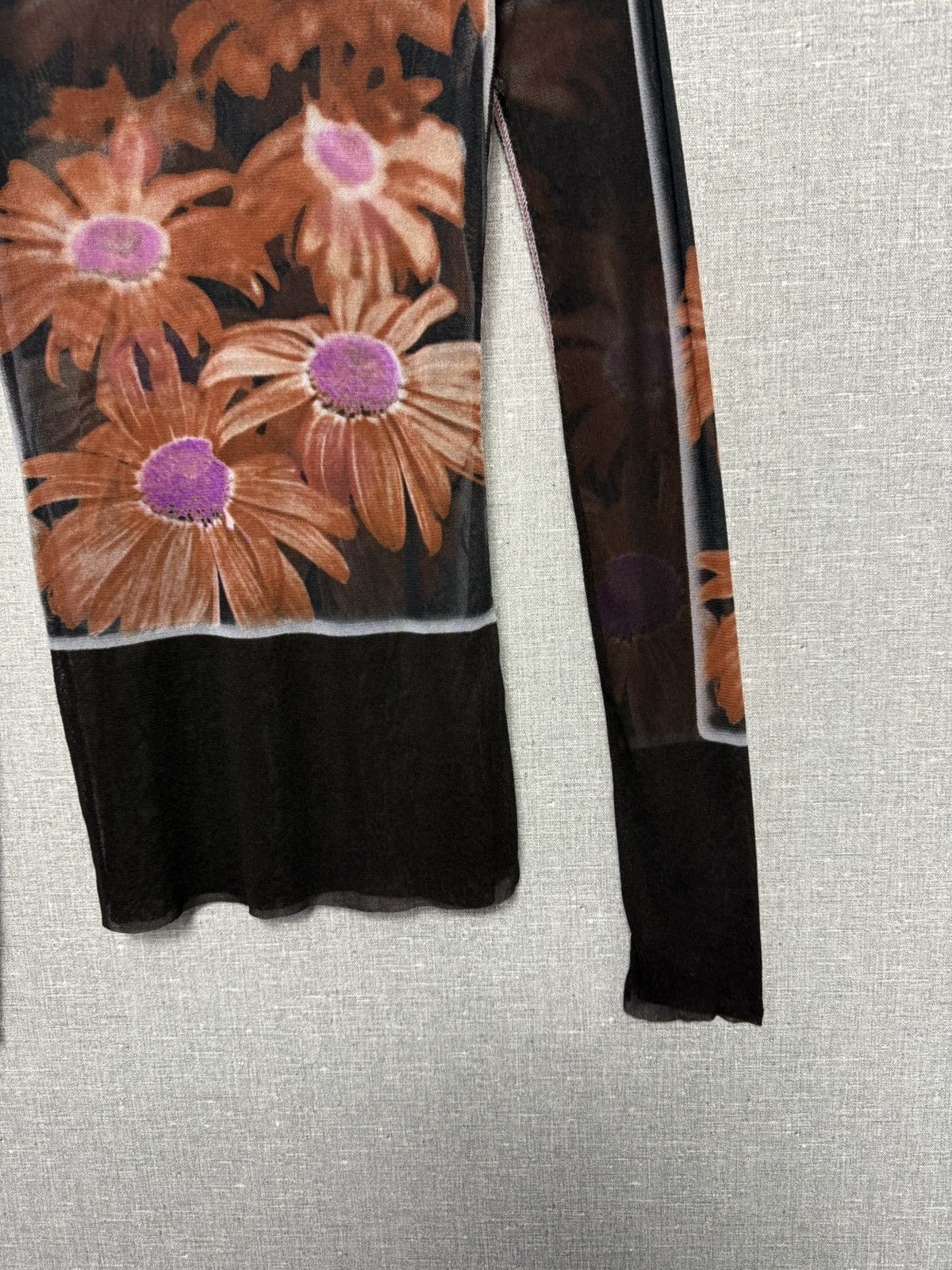 Jean Paul Gaultier Jean Paul Gaultier Sheer Mesh Floral Print Long Sleeve Top Size M / US 6-8 / IT 42-44 - 14 Thumbnail