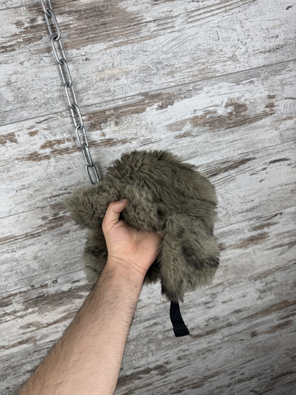 Lil Uzi Vert × Vintage Vintage Mask Fuzzy Faux Real Fur Trapper 90s USHANKA Mohair Size ONE SIZE - 2 Thumbnail