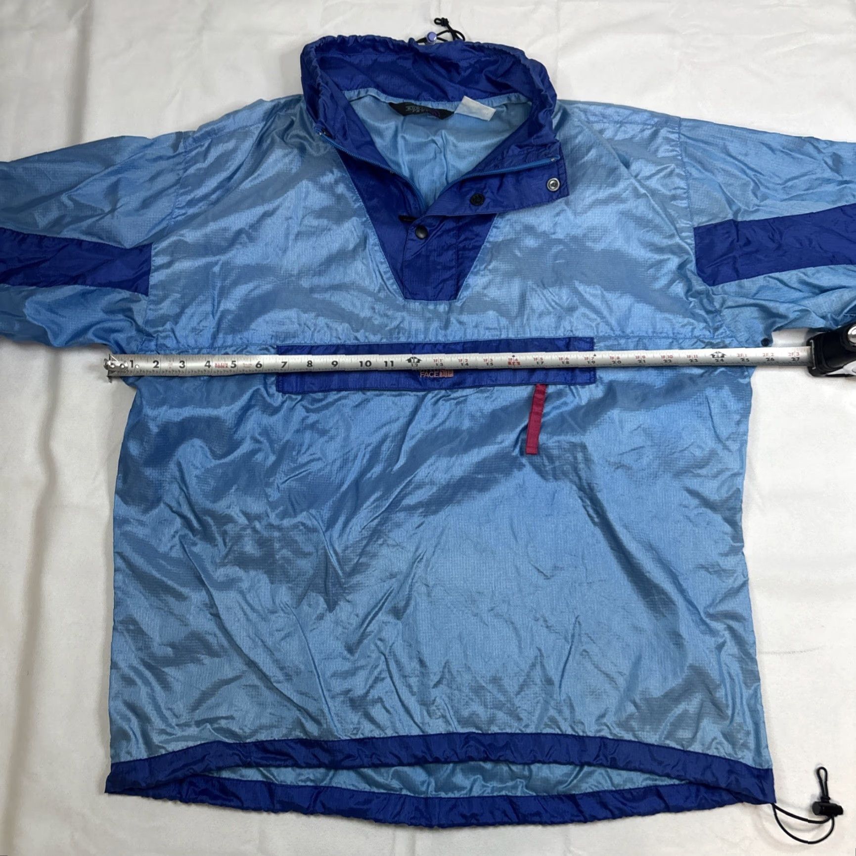 The North Face VINTAGE The North Face Windbreaker Jacket XL Men Blue Collared Stowaway High Collar Size US XL / EU 56 / 4 - 4 Thumbnail