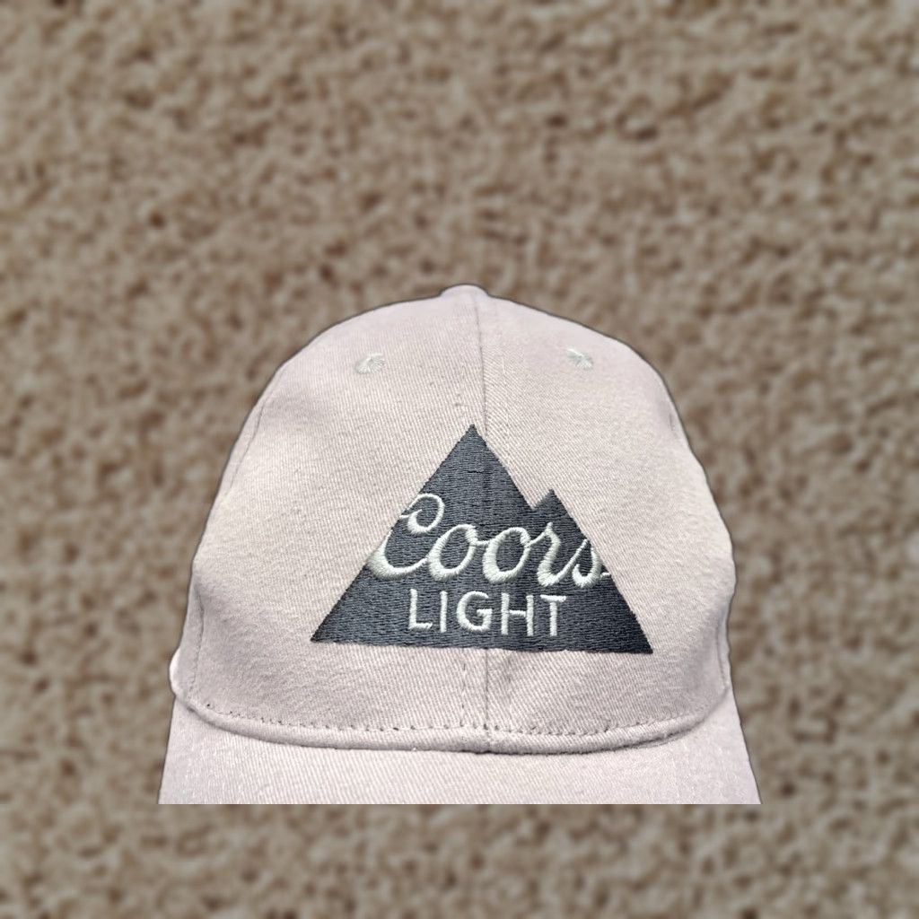 Vintage ACME Coors Light Hat Cap Snap Back Adult One Size Gray Cotton Blend Beer Outdoors Hats Mens Size ONE SIZE - 1 Thumbnail