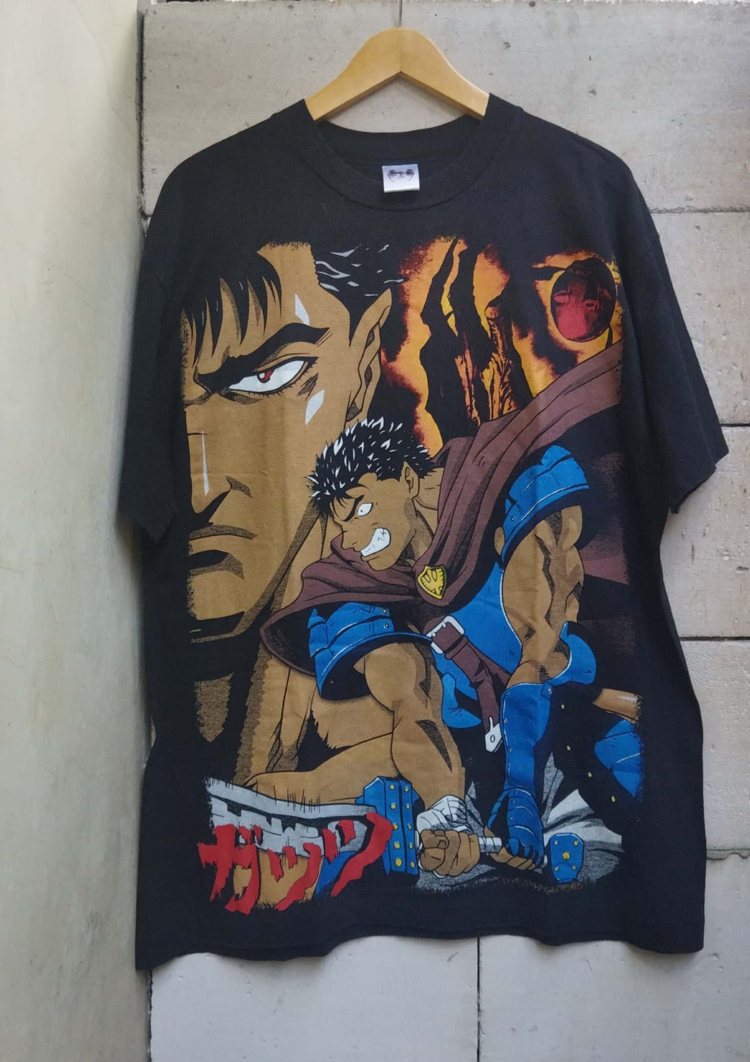 image of Anima Berserk Limited Tee in Faded Black, Men's (Size XL)