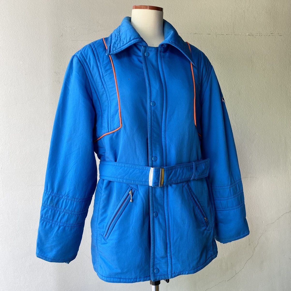 Moncler Moncler vintage ski wear Blue Jacket with Zip & Buttons Size L / US 10 / IT 46 - 1 Thumbnail