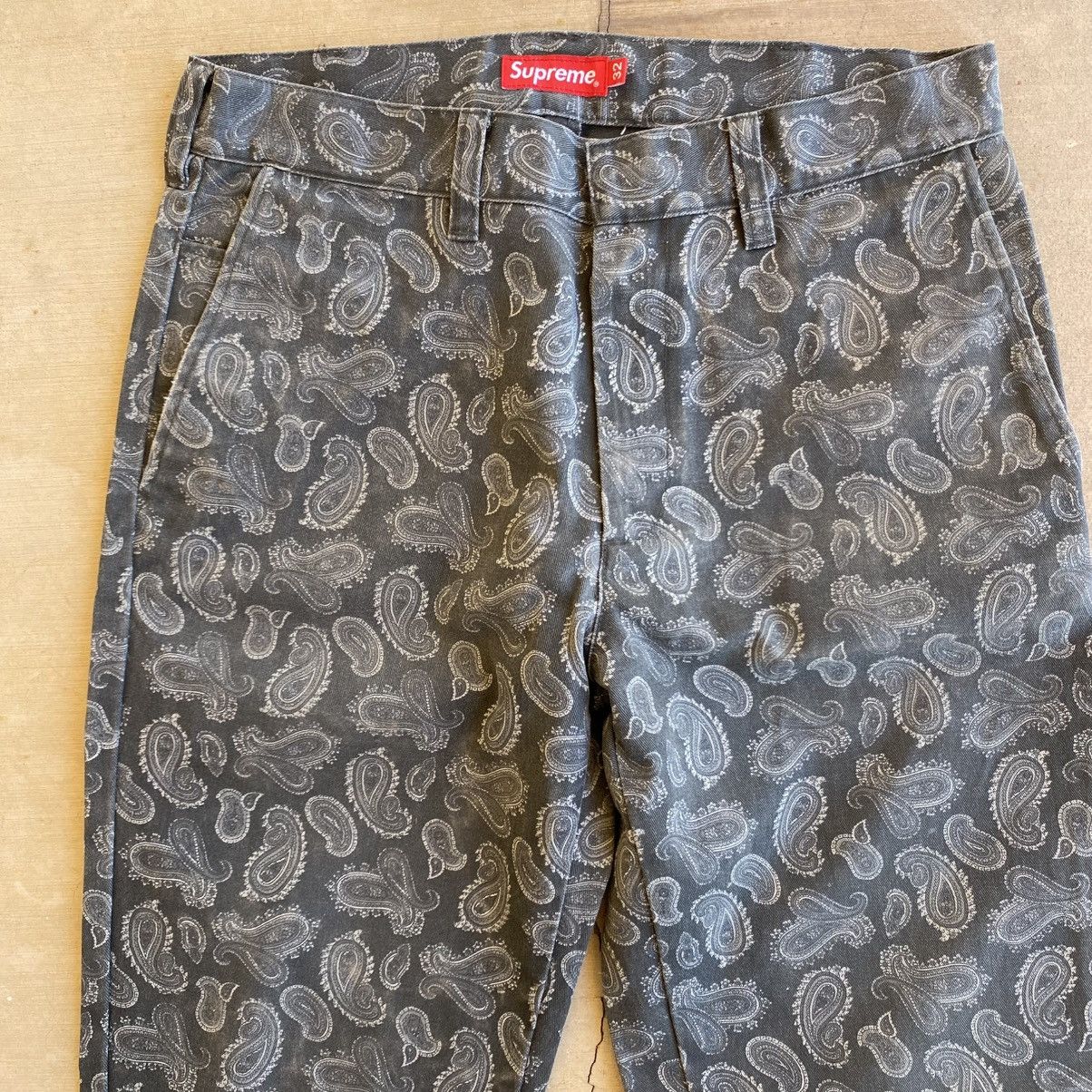 Supreme Supreme Paisley Work Pants Grey 2013 Designer Grunge Vintage Size US 32 / EU 48 - 2 Thumbnail