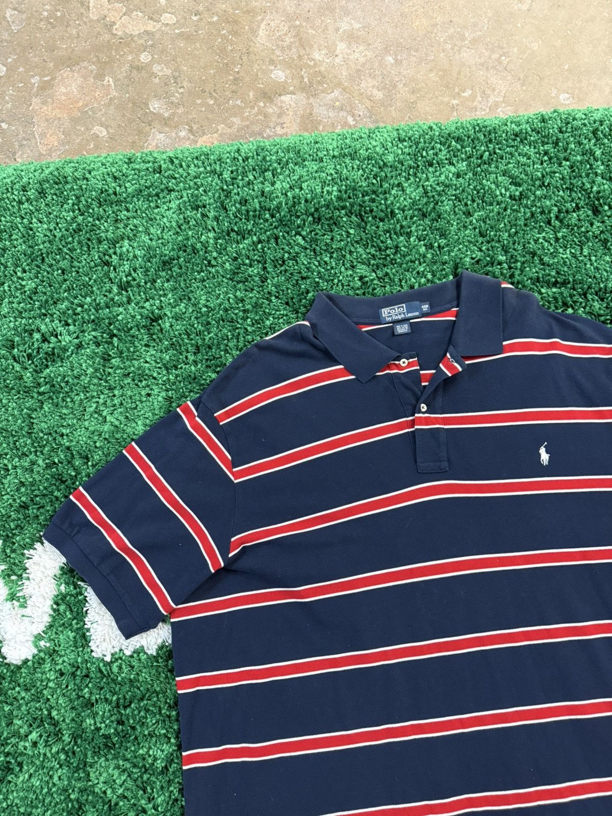 Polo Ralph Lauren × Vintage RARE 4XL BIG 4XLB Polo Ralph Lauren Classic Striped Polo PRL Size US XXL / EU 58 / 5 - 2 Thumbnail