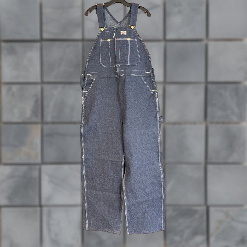 Dickies VINTAGE Dickies Montgomery Ward Bib Overalls Denim Blue 38x30 ...