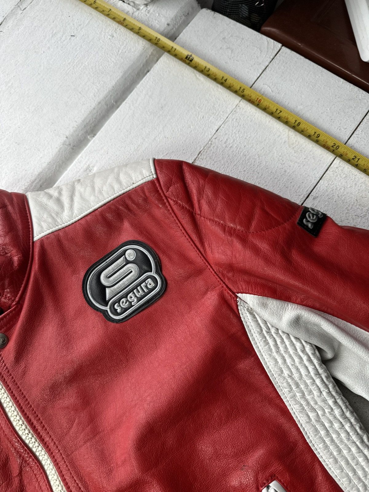 Other SEGURA 🚨VNTG LEATHER JACKET AVANT RACING BIG LOGO RED MOTO Size US XS / EU 42 / 0 - 7 Thumbnail