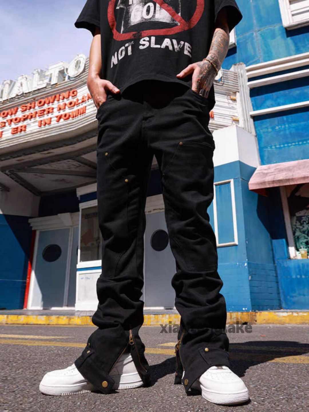 Designer × Japanese Brand × Vintage zipper utility skate hiphop carpenter cargo flared pants Size US 28 / EU 44 - 4 Thumbnail