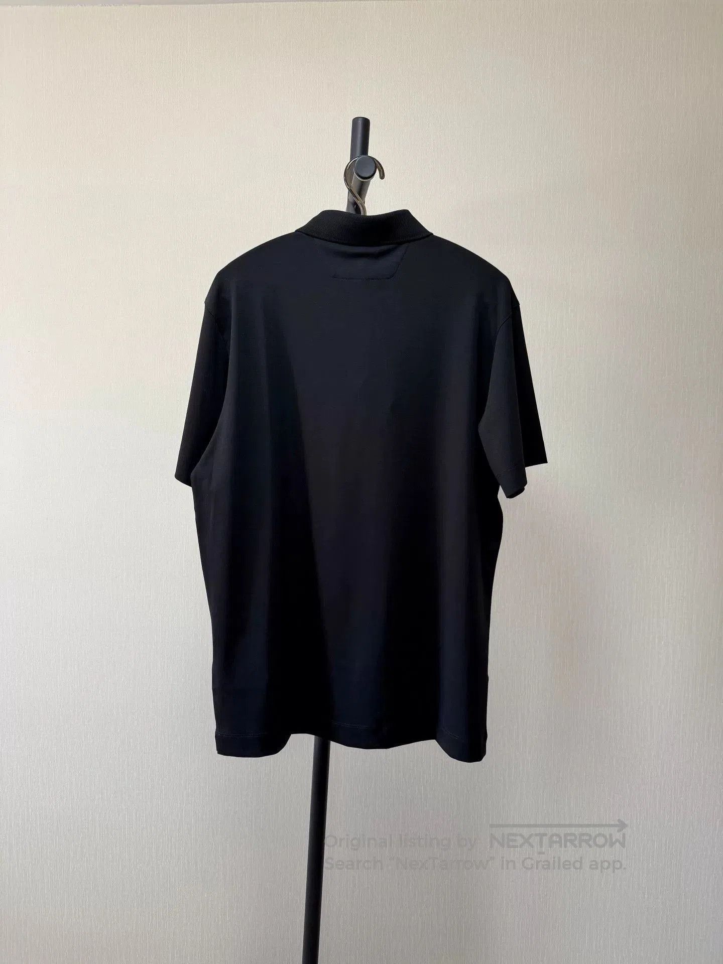 Ermenegildo Zegna ZEGNA Men's Black Short-Sleeve Polo. Size US L / EU 52-54 / 3 - 9 Thumbnail