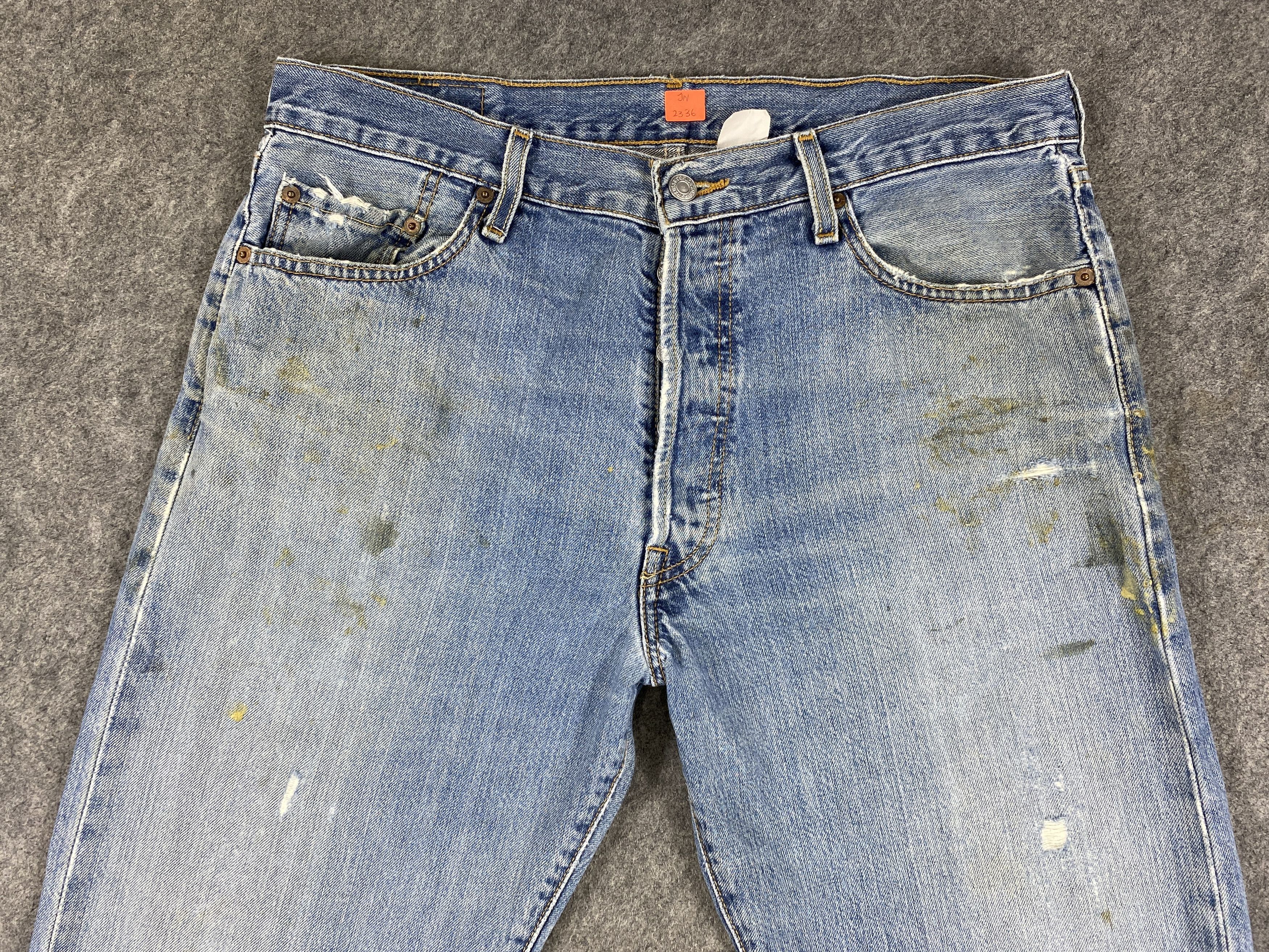 Levi's Distressed Blue Vintage Levi's 501 35x29.5 Denim -JN2336 Size US 35 - 3 Thumbnail