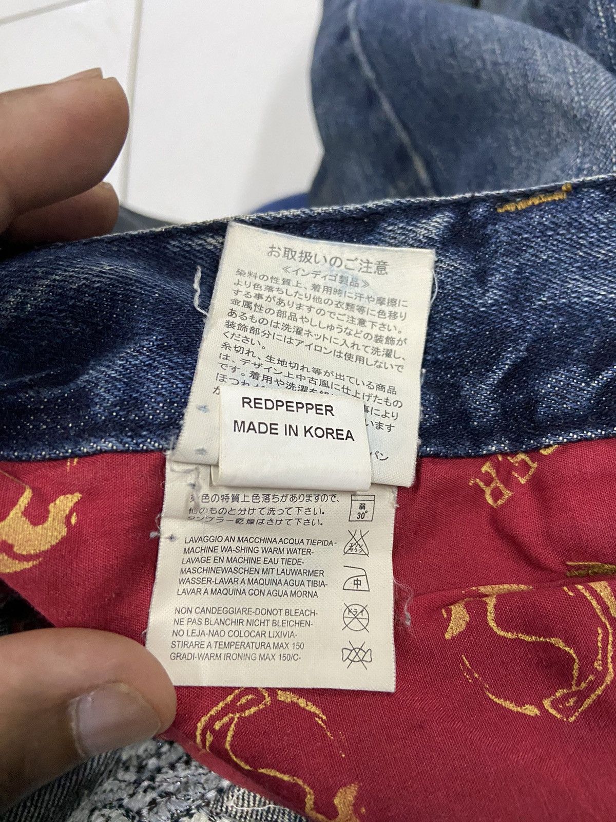 Japanese Brand RED PEPPER SKULL WINGS FLARE DENIM JEANS Size US 34 / EU 50 - 15 Thumbnail