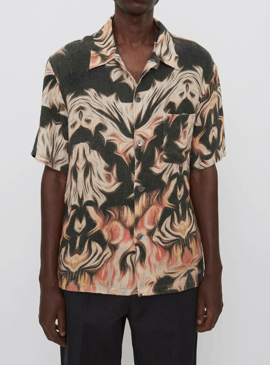 image of Our Legacy Box Shirt Shortsleeve in Platigyra Print, Men's (Size Small)