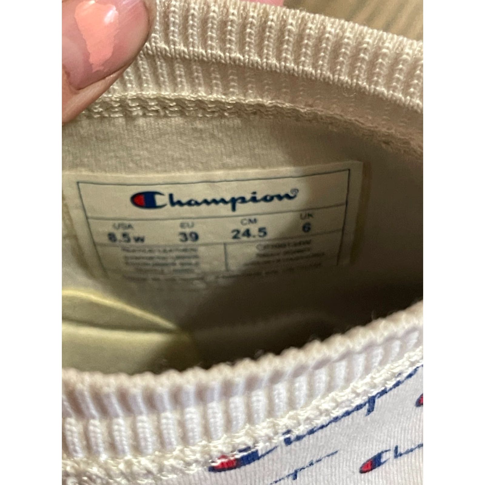 Champion Champion Shoes Women's 8.5W Tennis Shoes White Blue Red High Top No ties Sneaker Athletic Casual Sneakers Shoes Womens Tennis 8.5W Size M / US 6-8 / IT 42-44 - 5 Thumbnail