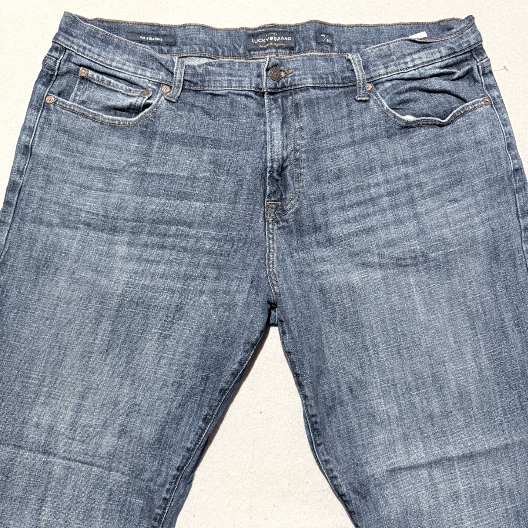 Lucky Brand Lucky Brand 221 Original Straight Jeans Men Blue Denim Mid Rise 40x30 Pockets- 40x30 Size US 40 / EU 56 - 3 Thumbnail