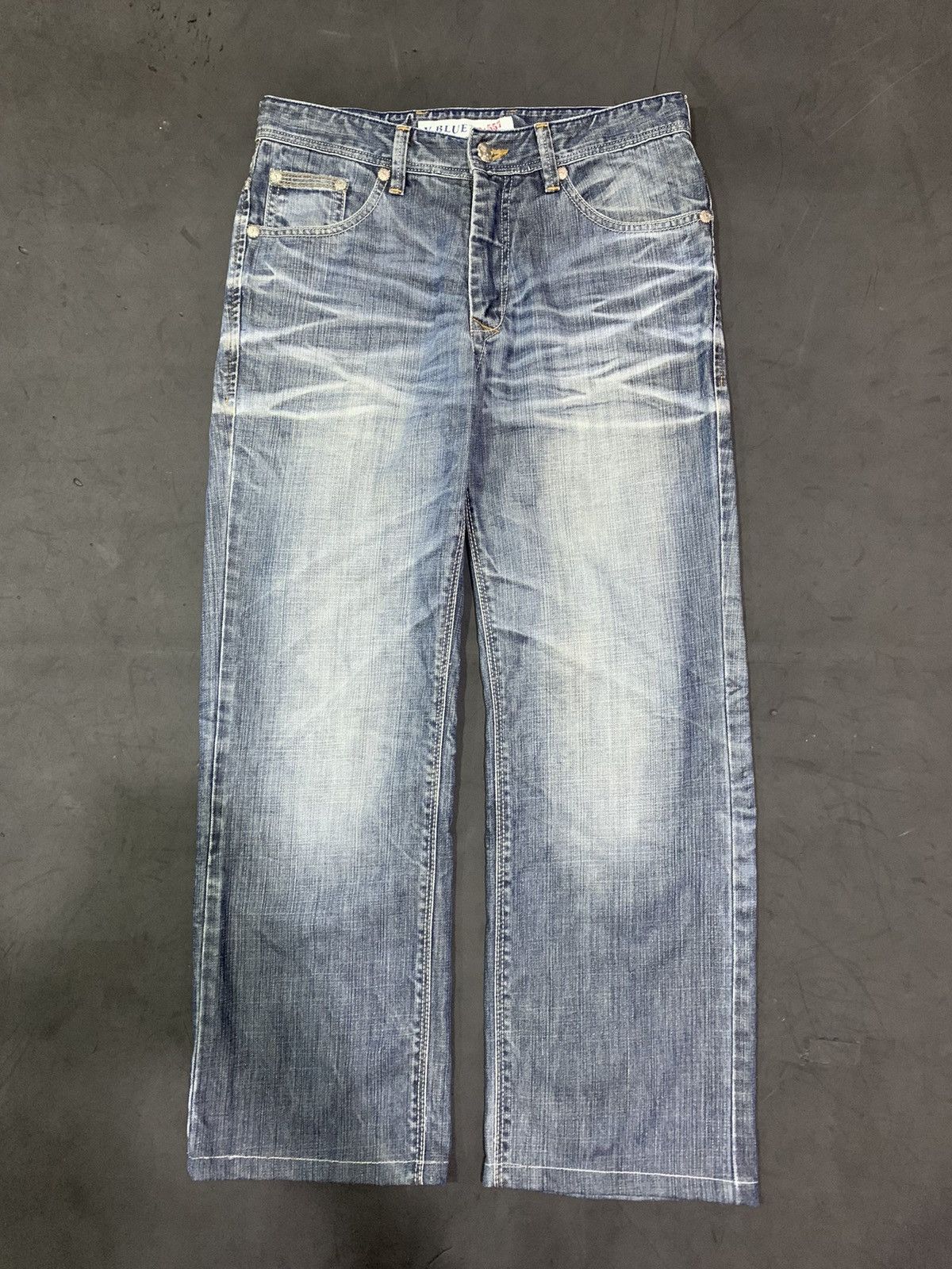 image of If Six Was Nine x Le Grande Bleu L G B V-Blue Japanesebrand Denim Skull Lgb Ifsixwasnine (Size 30)