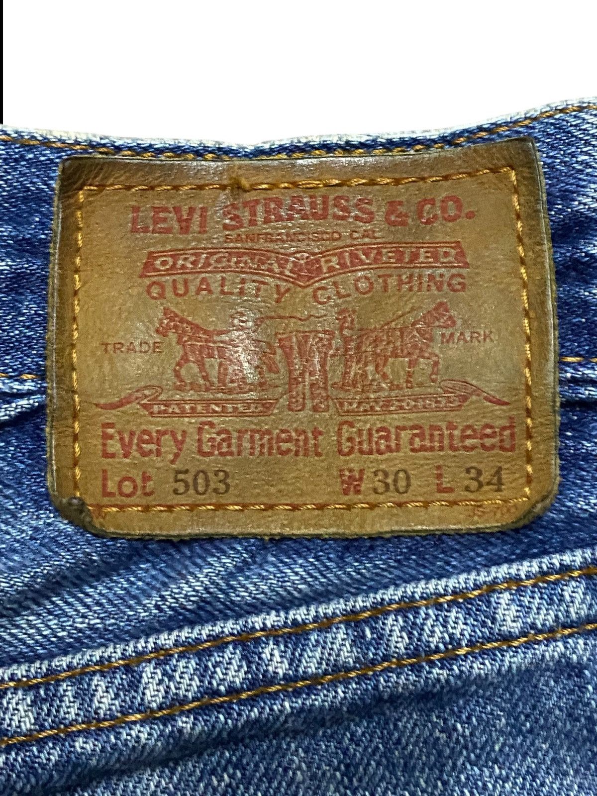 Levi's Vintage Levis 503 Japan Faded Wash Distressed Baggy Jeans Size US 30 / EU 46 - 15 Thumbnail