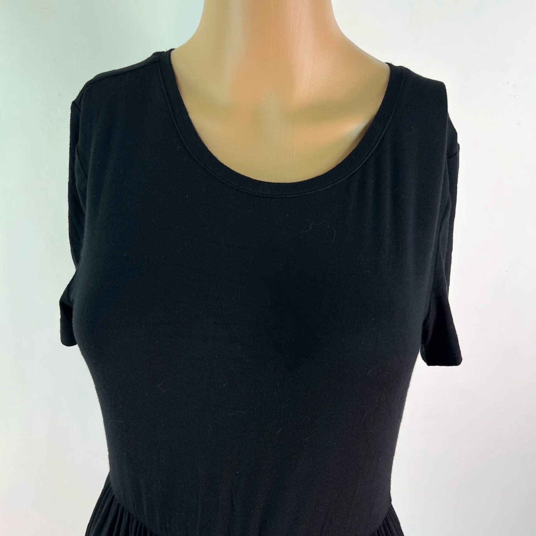 Essentials Amazon Essentials Women's Short Sleeves Black Maxi Dress XS Size 26" / US 2 / IT 38 - 2 Thumbnail