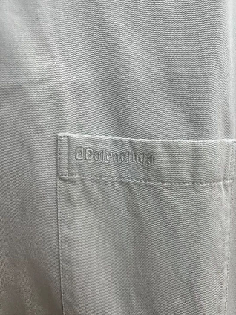 Balenciaga Balenciaga Balenciaga Embroidered Logo Denim Shirt-2506 Size US L / EU 52-54 / 3 - 3 Thumbnail