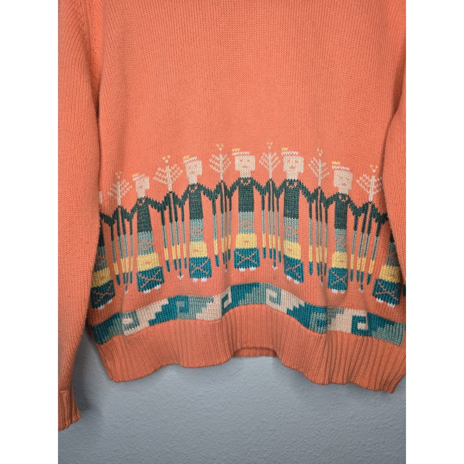 Lands' End Vintage Lands End Sweater Womens Large Peach Knitwear Size L / US 10 / IT 46 - 3 Thumbnail