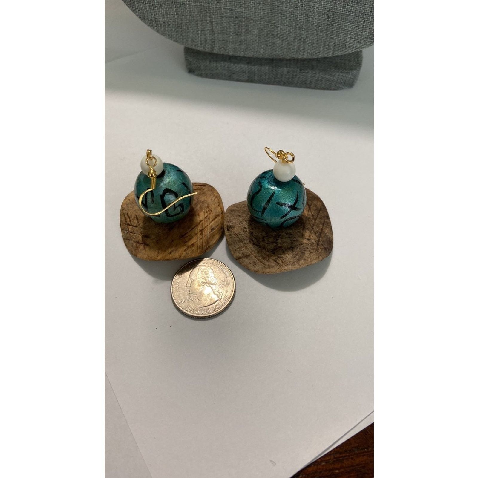 Handmade Handmade earrings wooden bead Size ONE SIZE - 4 Thumbnail