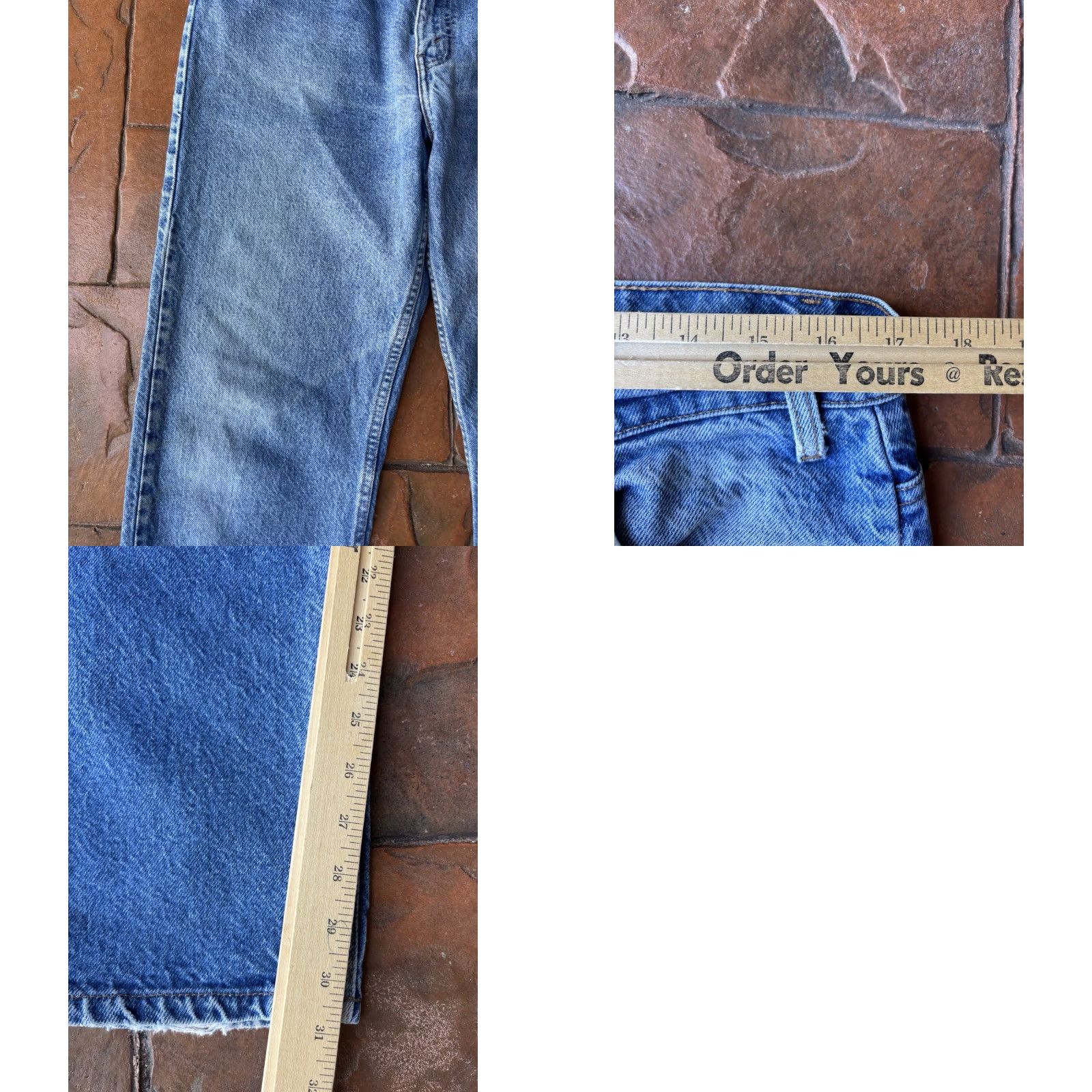 Levi's VINTAGE Levi’s 505 Orange Tab Denim Jeans 36x32 Light Wash Regular Fit Men's Jeans Size US 36 / EU 52 - 9 Thumbnail