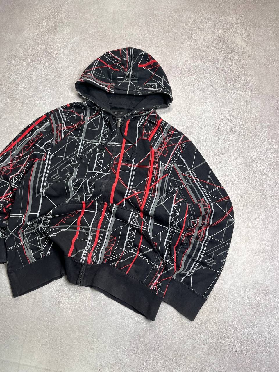 Vintage Vintage Oakley Geometric Avantgarde Boxy Hoodie Y2K L Size US L / EU 52-54 / 3 - 2 Thumbnail