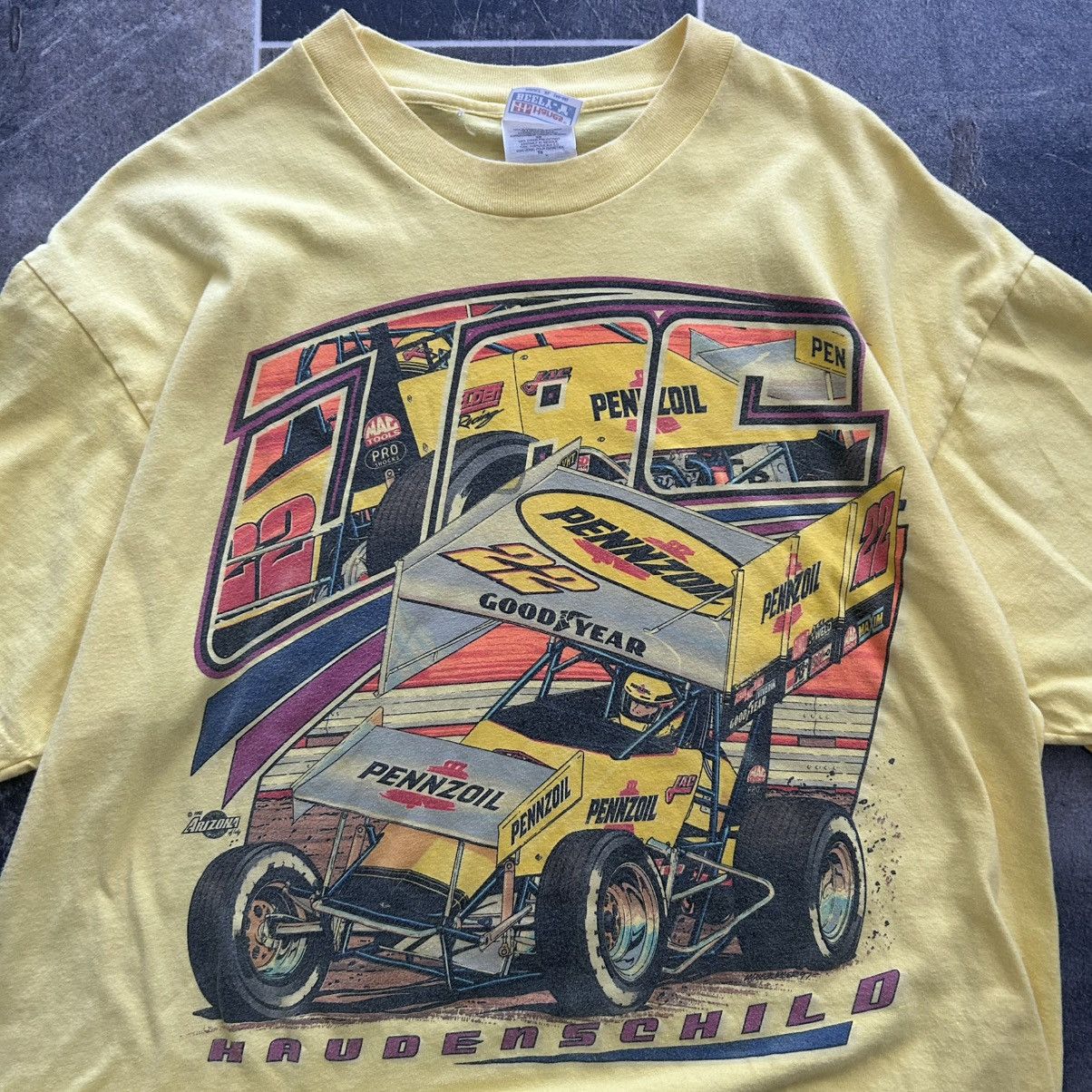 NASCAR Vintage 90s Motorsport Racing Driver Tee Size US XL / EU 56 / 4 - 1 Thumbnail