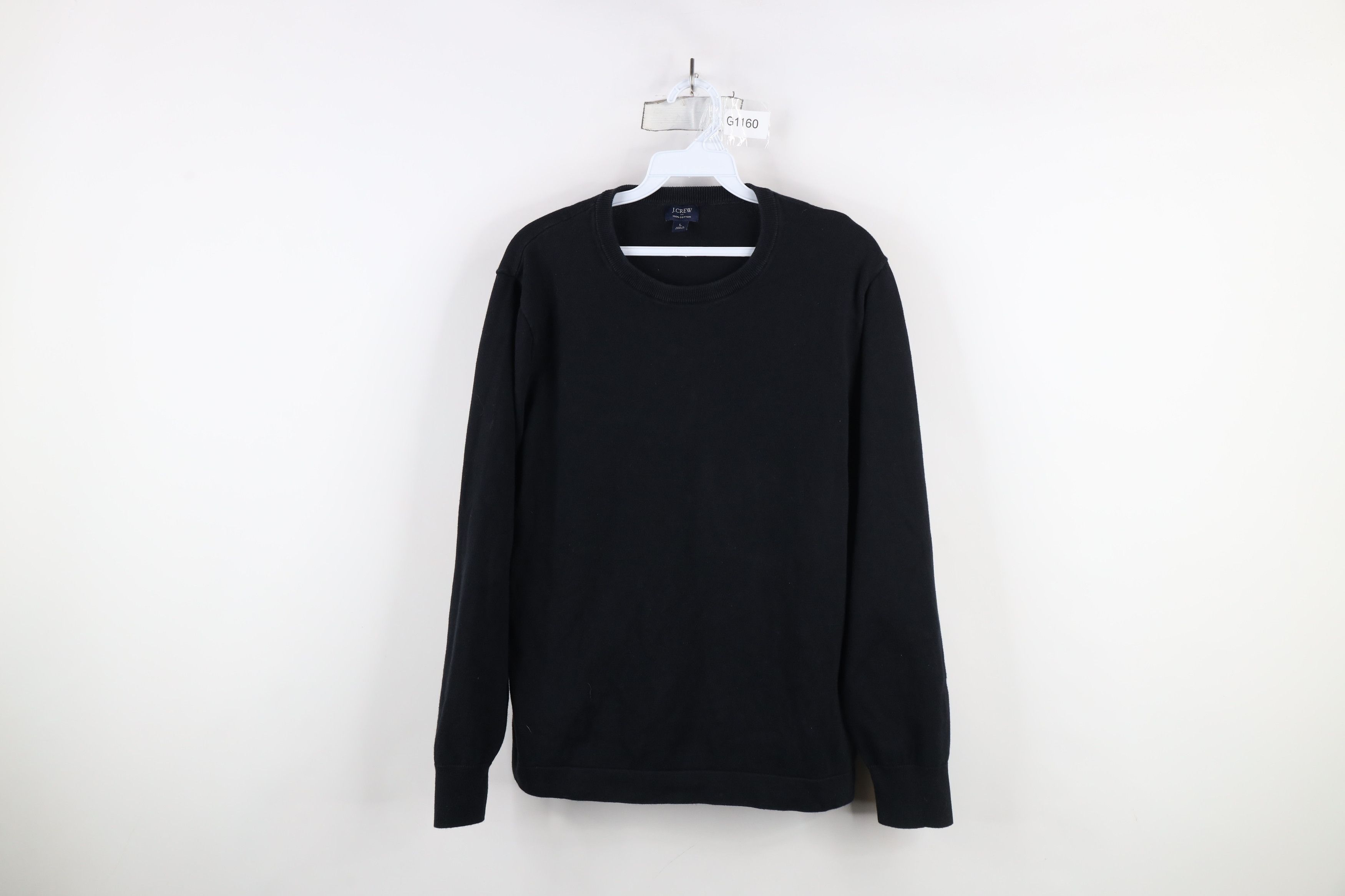J.Crew × Vintage Vintage Y2K J Crew Blank Cotton Knit Crewneck Sweater Black Size L / US 10 / IT 46 - 1 Thumbnail