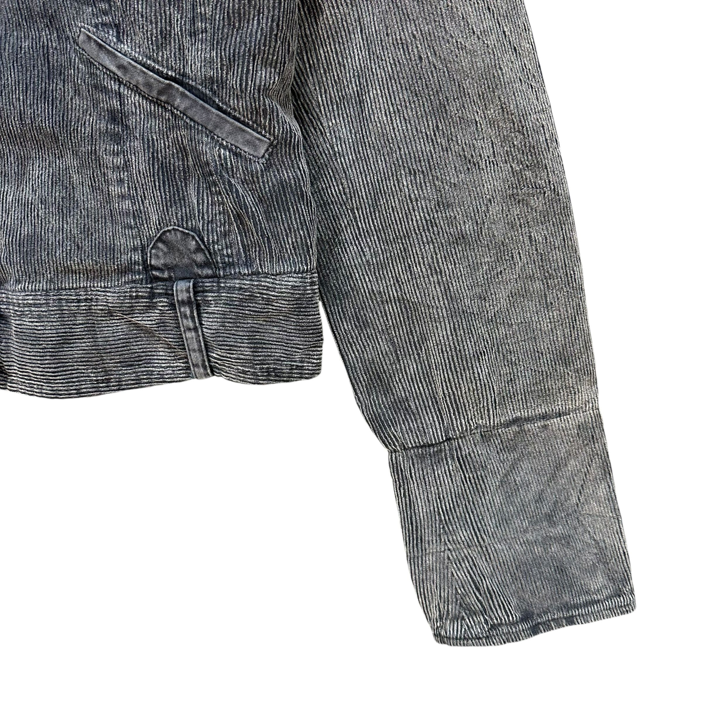 MAX&Co. MAX & CO Washed Blue Corduroy Funnel Neck Jacket #A69-1659 Size S / US 4 / IT 40 - 5 Thumbnail