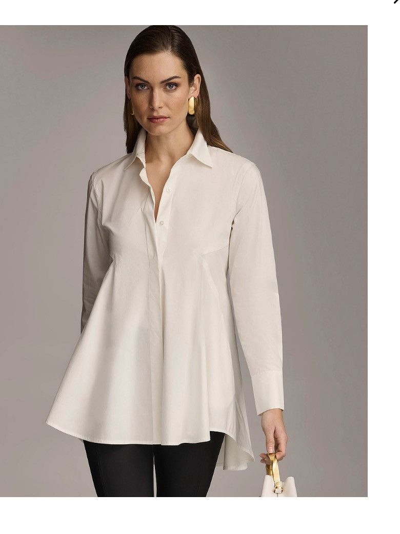 Donna Karan DONNA KARAN Long Sleeve A-LINE Tunic w/Pockets Size S / US 4 / IT 40 - 6 Thumbnail