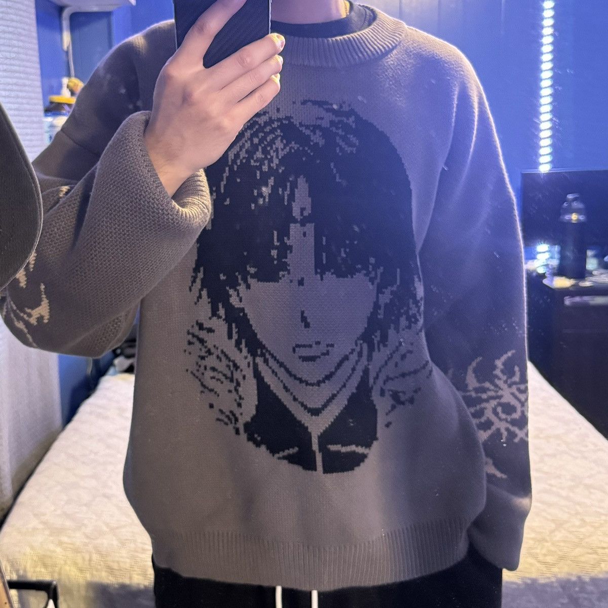 Anime heavyweight chrollo hxh knit sweater Size US XL / EU 56 / 4 - 3 Thumbnail